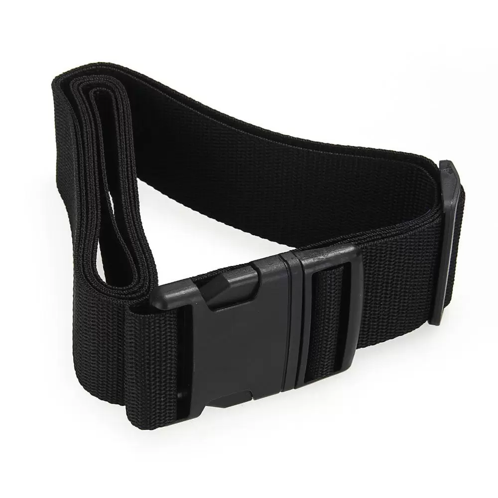 Luggage Belt Strap Belt Cord Rope Black for Suitcase Travel Bag 2M