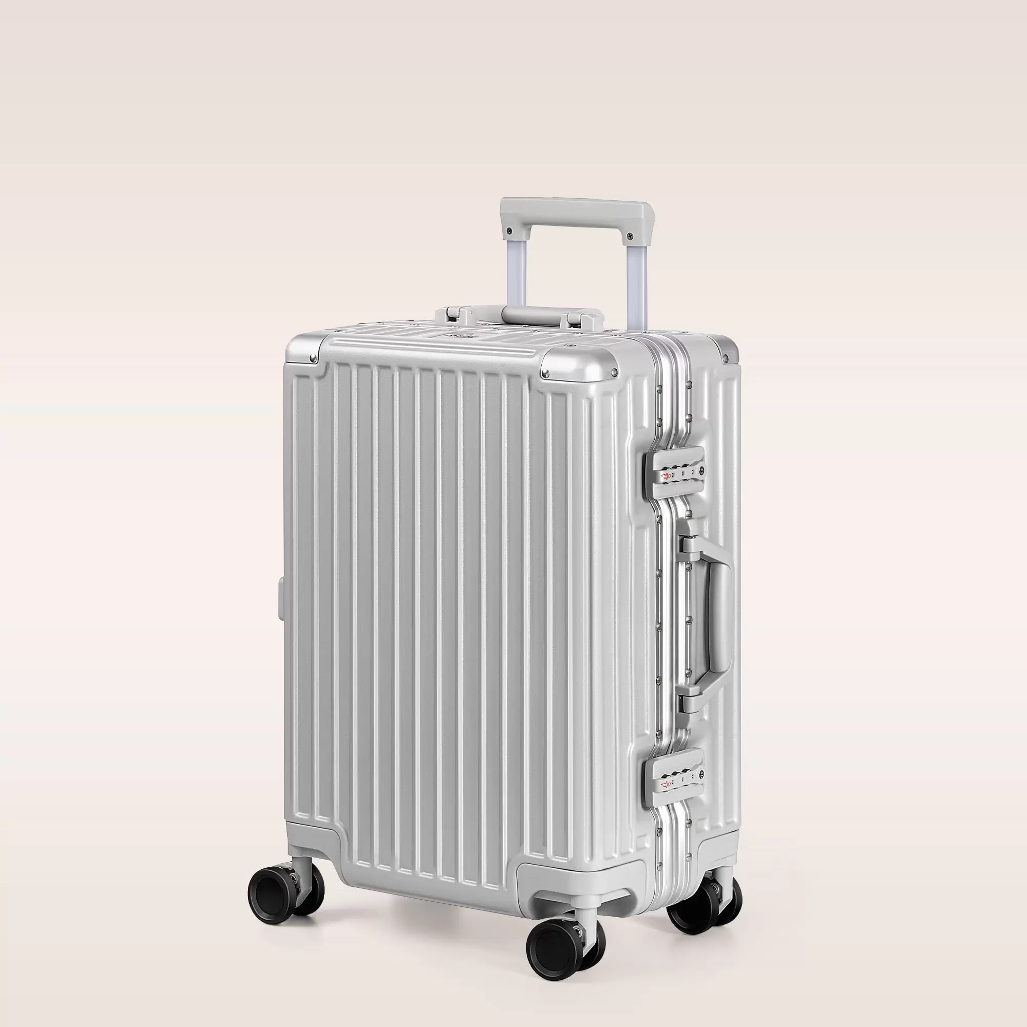 Luggage Coolhut Aluminium Frame Suitcase Hard Shell TSA Lock No Zipper 28In Silver