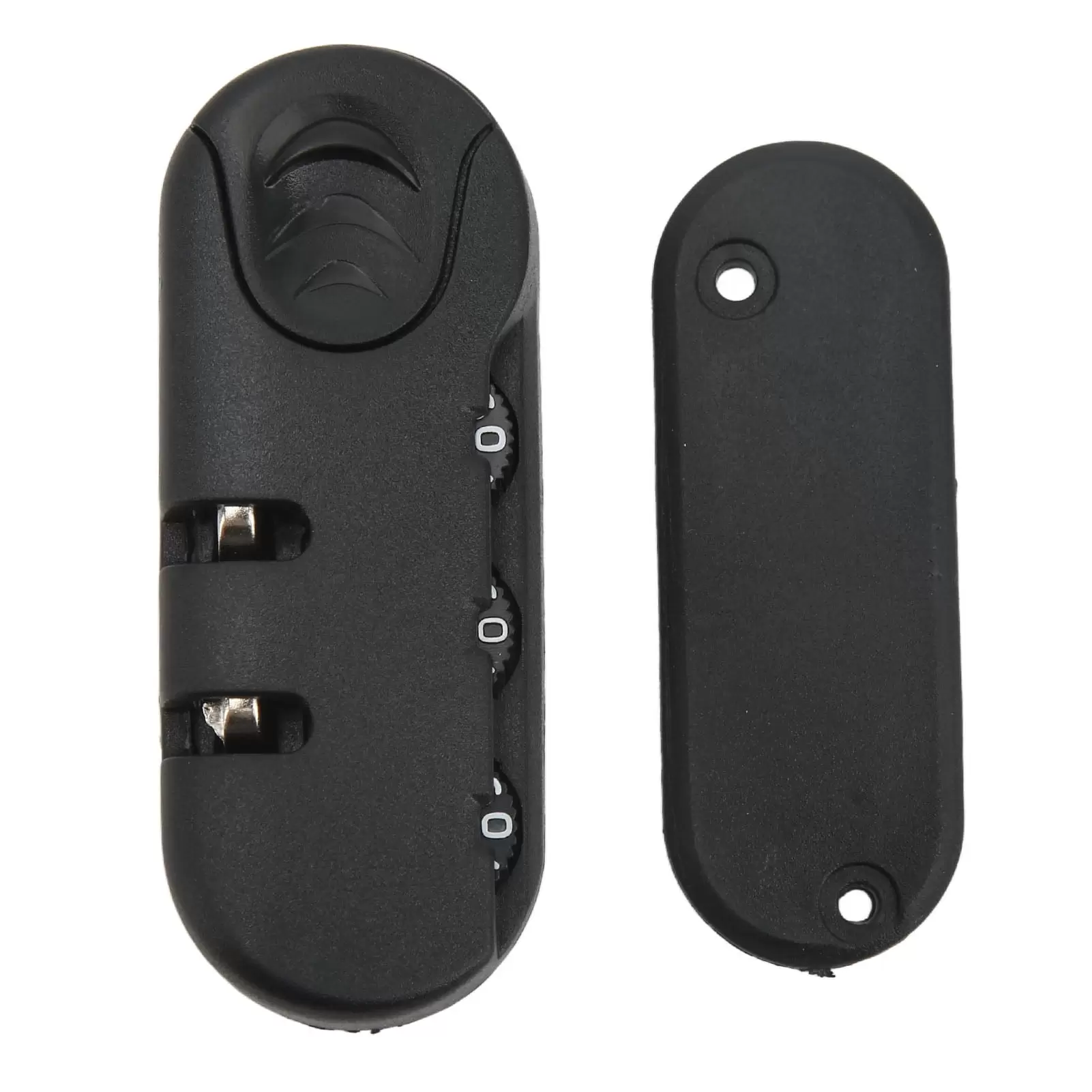 Luggage Lock 3 Digits Zinc Alloy Lock Catch Plastic Frosted Appearance Black Suitcase Password Security Lock for Travel