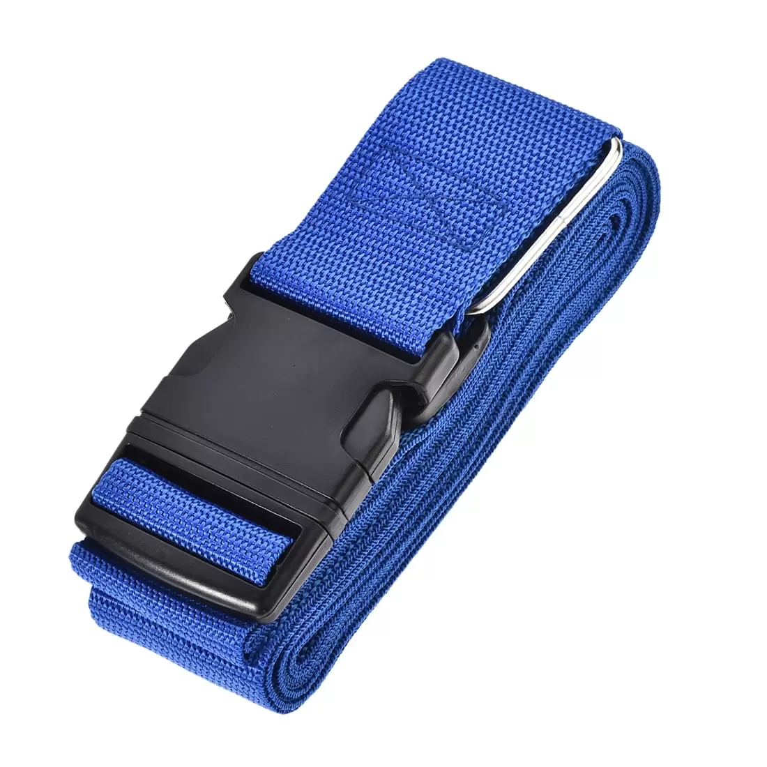 Luggage Strap Suitcase Belt with Buckle. 4Mx5cm Cross Adjustable PP Travel Packing Accessory Blue