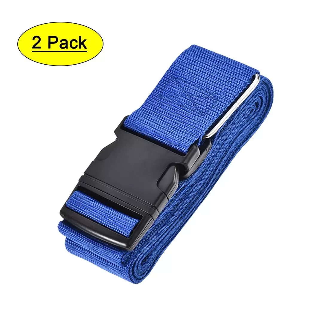 Luggage Straps Suitcase Belts with Buckle. 4Mx5cm Cross Adjustable PP Travel Packing Accessories Blue 2Pcs