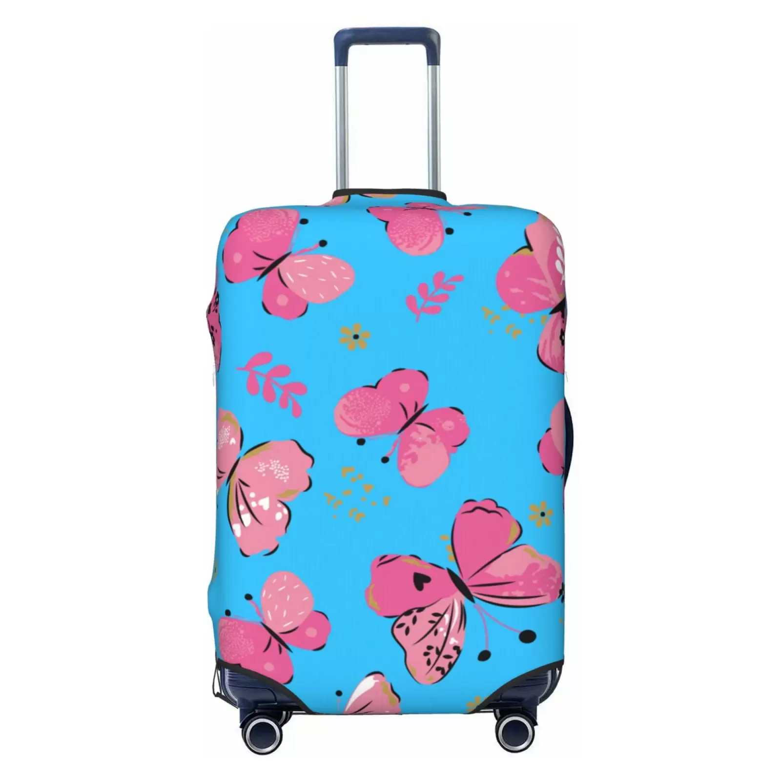 Lukts Girl Butterfly Elastic Travel Luggage Cover Suitcase Protector Bag.Anti-Scratch.Dust-Proof Washable Suitcase Sleeve For Kid Adult.S (For 18-32 Inch Luggage)