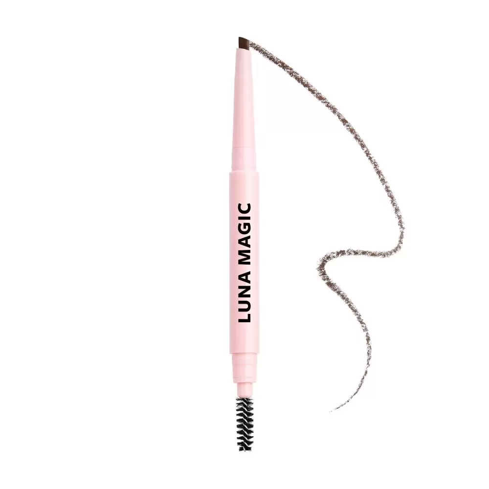 Luna Magic Eyebrow Pencil with Spoolie Brush. Dark Brown