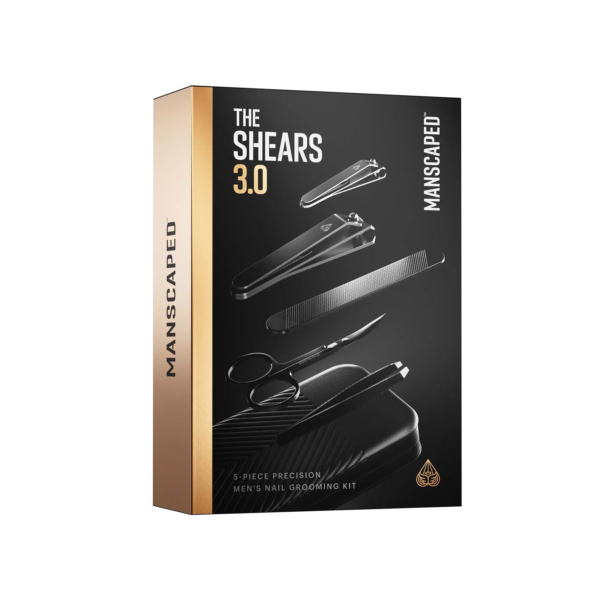 MANSCAPED? Shears 3.0. 5-Piece Precision Men's Nail Grooming Travel Kit. Stainless Steel Manicure Set