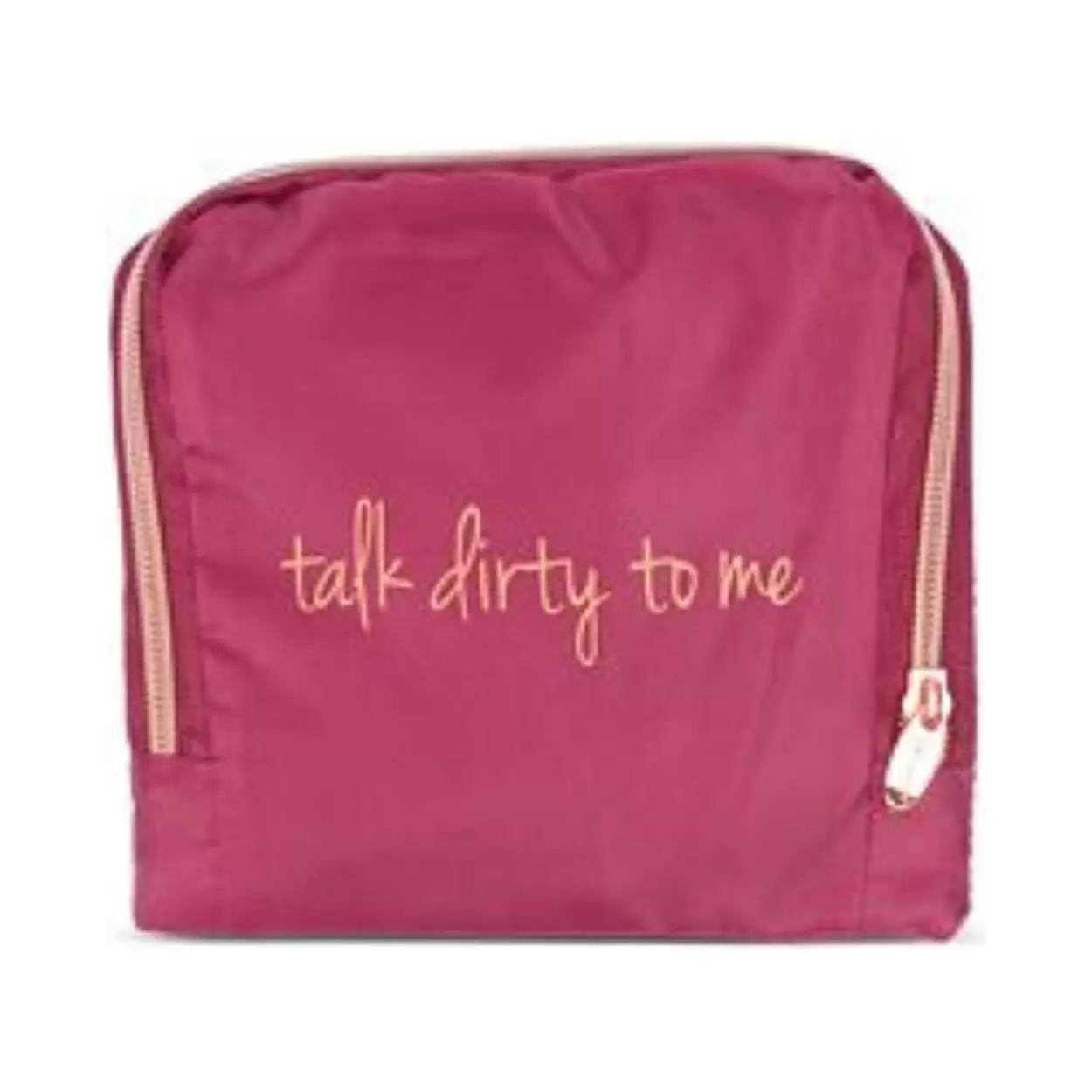 MIAMICA Burgundy and Gold Talk Dirty To Me Travel Laundry Bag