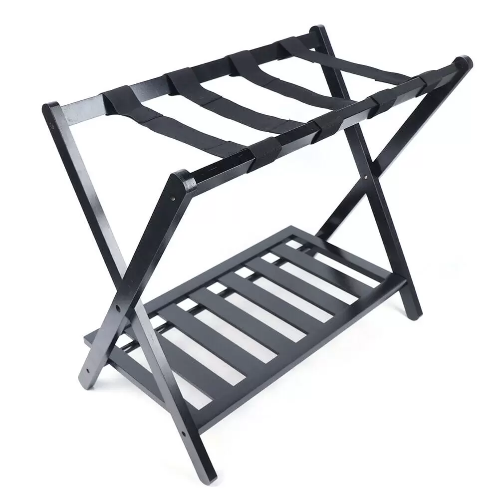 MIDUO Folding Luggage Rack Travel Suitcase Shoe Storage Holder