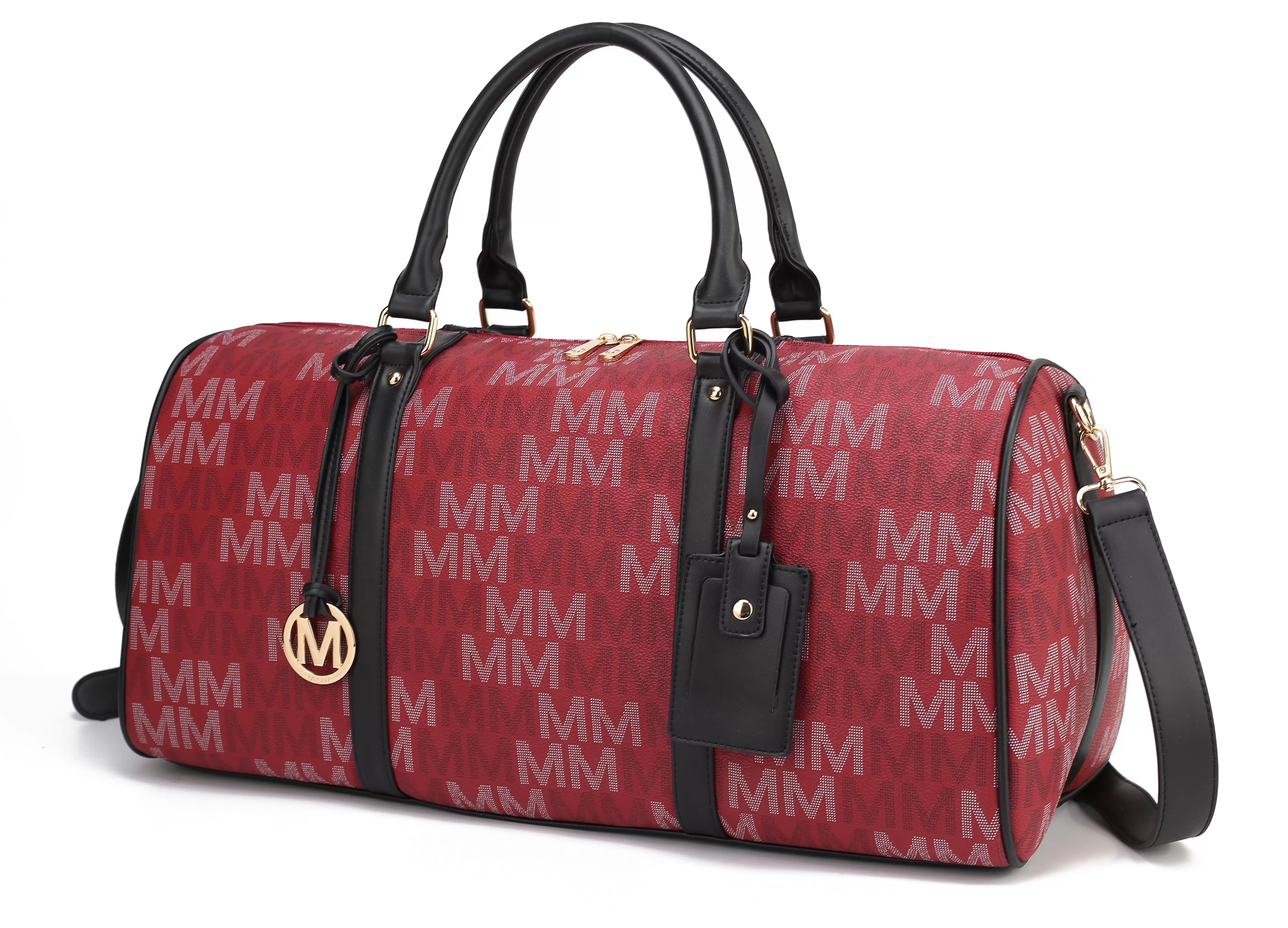 MKF Collection Weekender Bags for Women. Overnight Duffle Travel Bag by Mia K - Burgundy