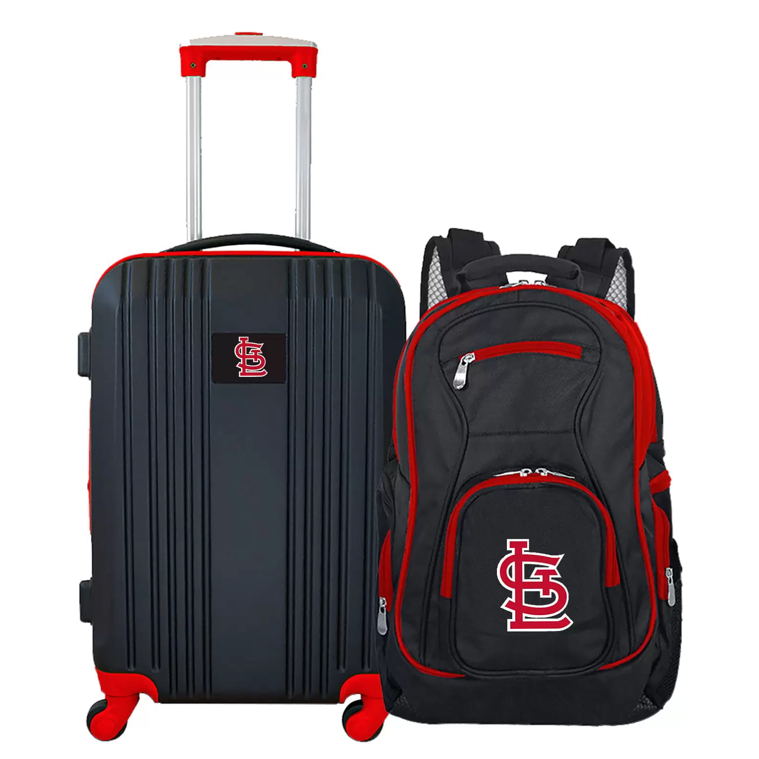 MLB St Louis Cardinals 2-Piece Luggage and Backpack Set