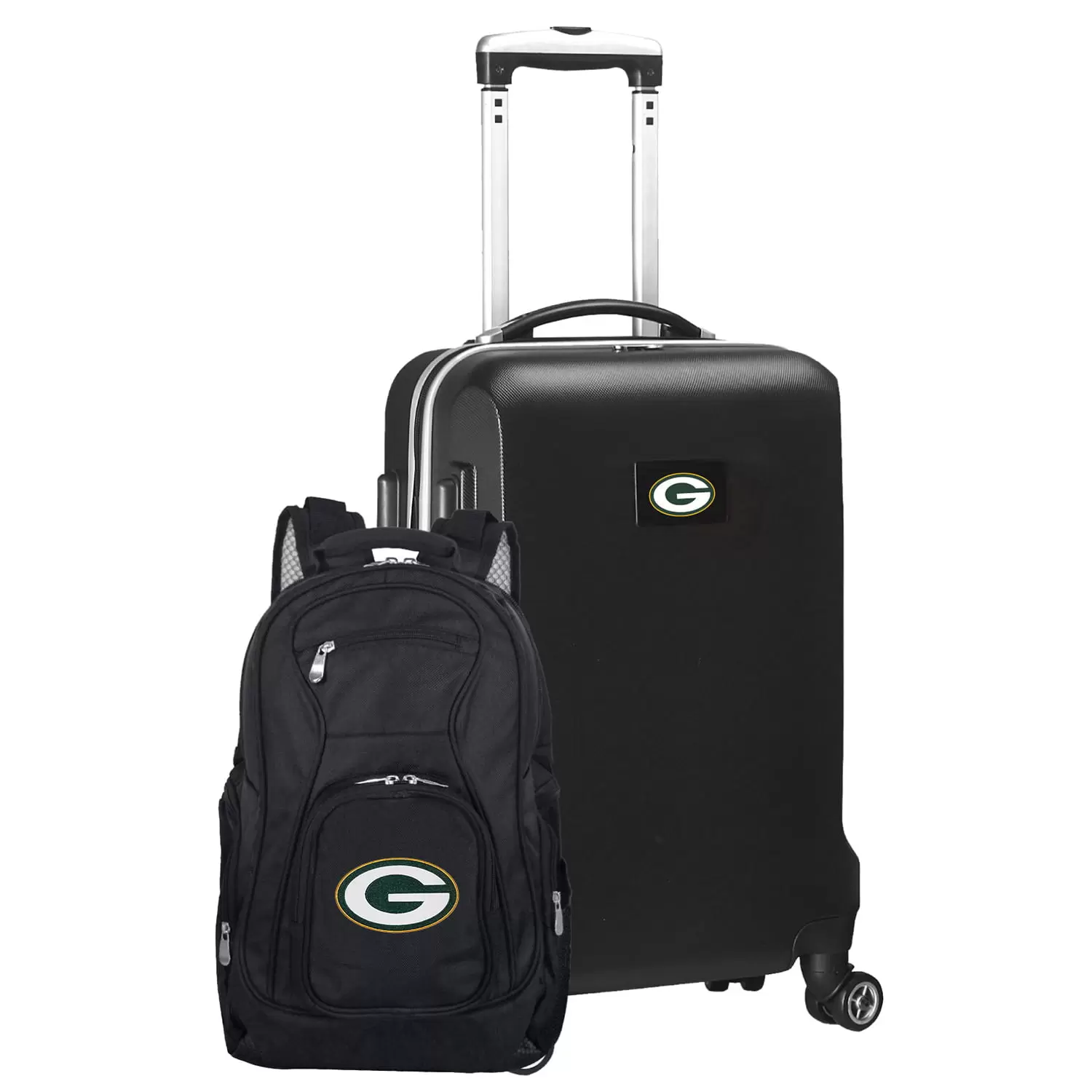 MOJO Black Green Bay Packers 2-Piece Backpack & Carry-On Set