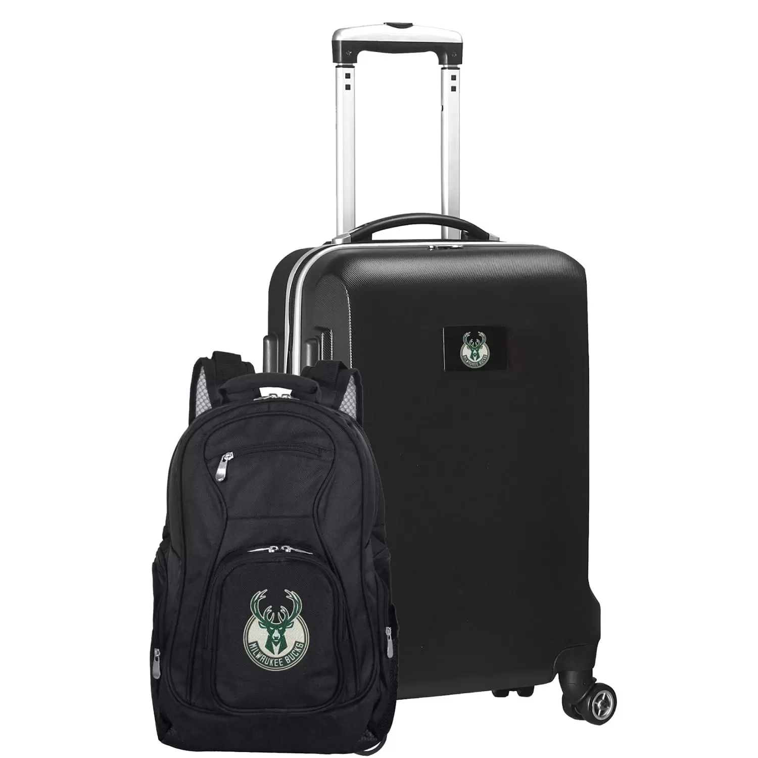 MOJO Black Minnesota Wild Deluxe 2-Piece Backpack and Carry-On Set