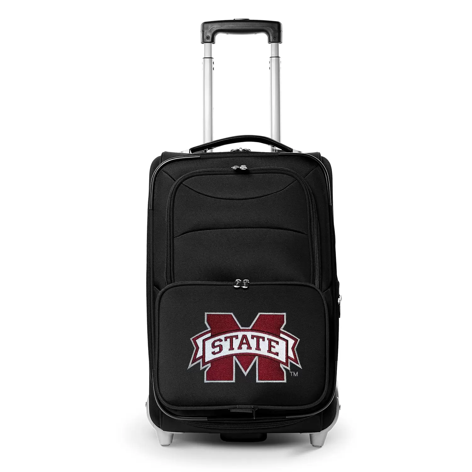 MOJO Black Mississippi State Bulldogs 21 Softside Rolling Carry-On Suitcase