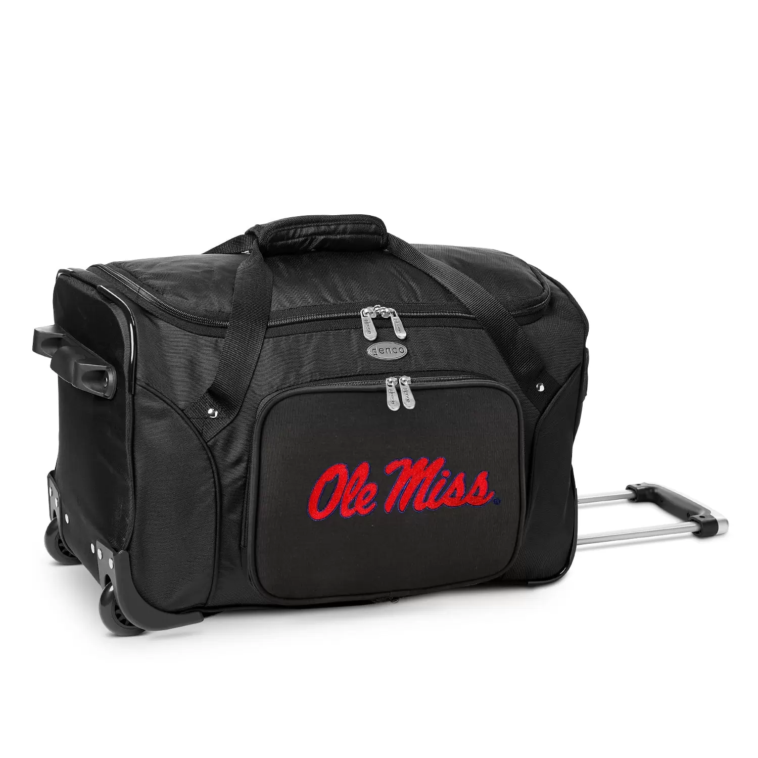 MOJO Black Ole Miss Rebels 22 2-Wheeled Duffel Bag