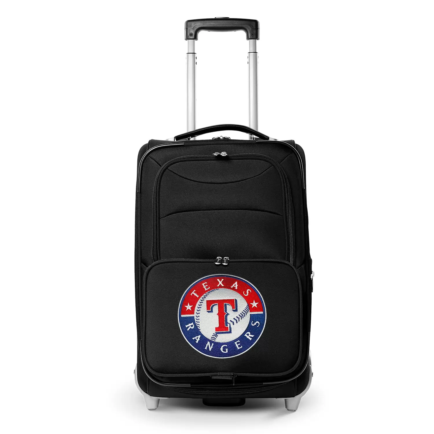 MOJO Black Texas Rangers 21 Softside Rolling Carry-On Suitcase