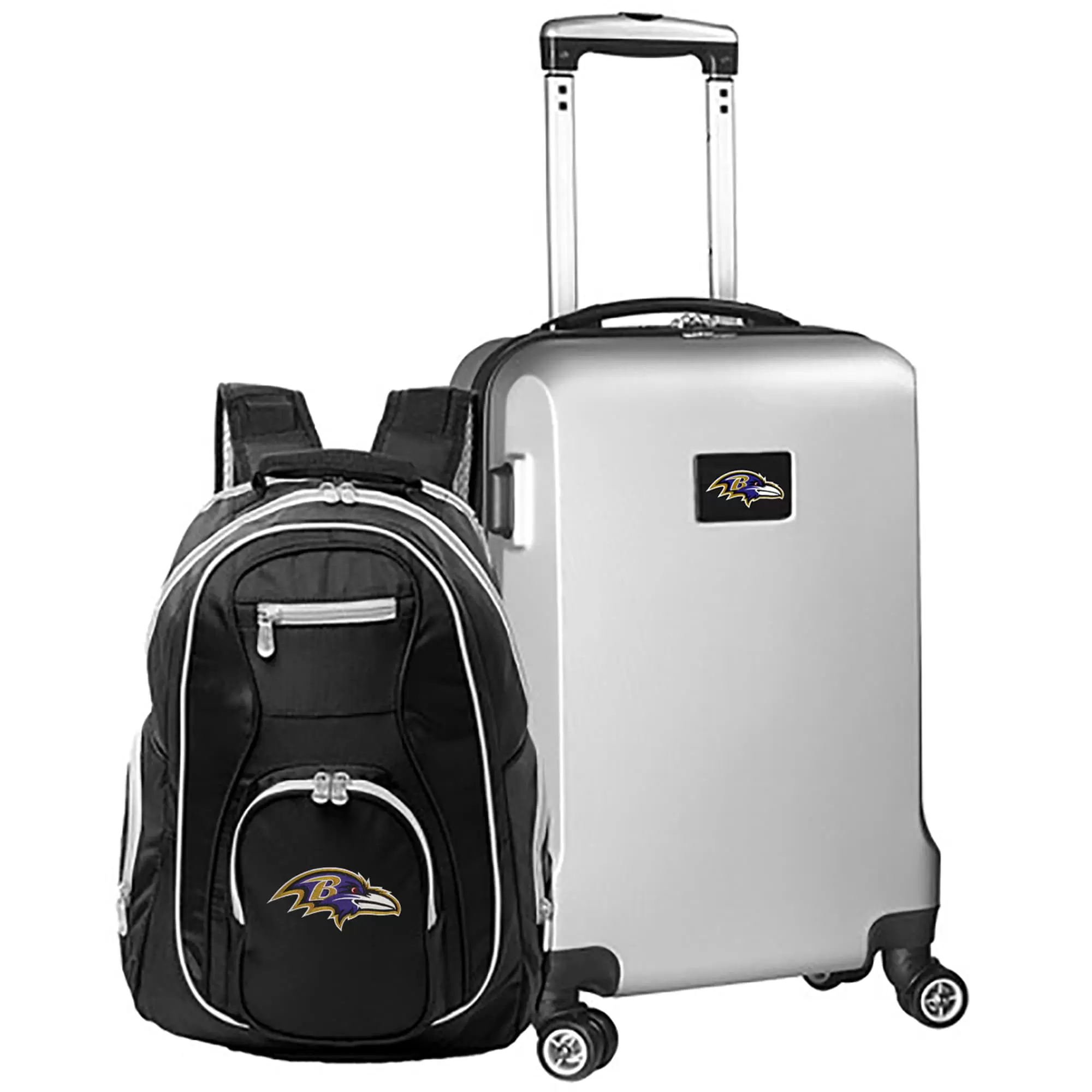 MOJO Silver Baltimore Ravens 2-Piece Backpack & Carry-On Set