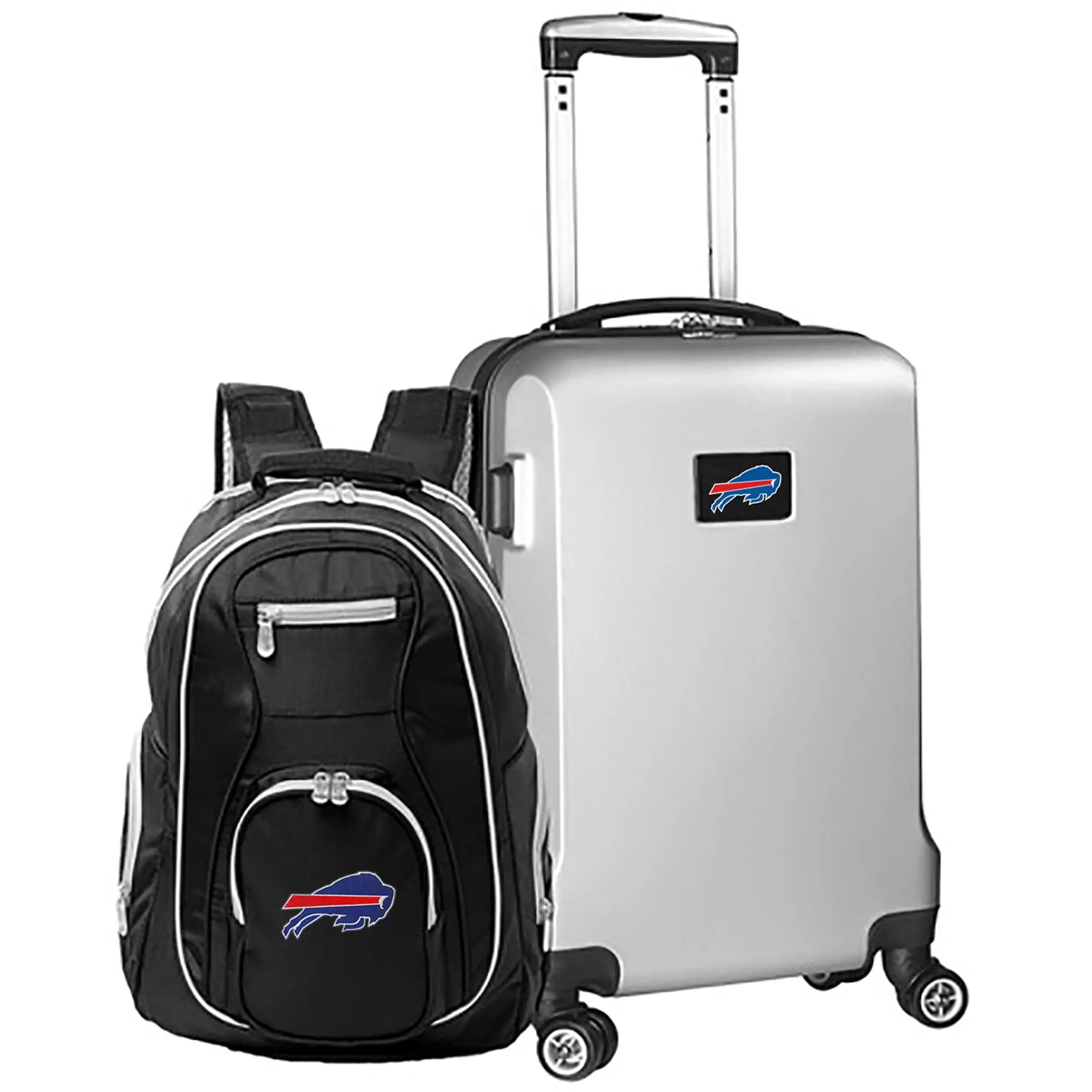 MOJO Silver Buffalo Bills 2-Piece Backpack & Carry-On Set