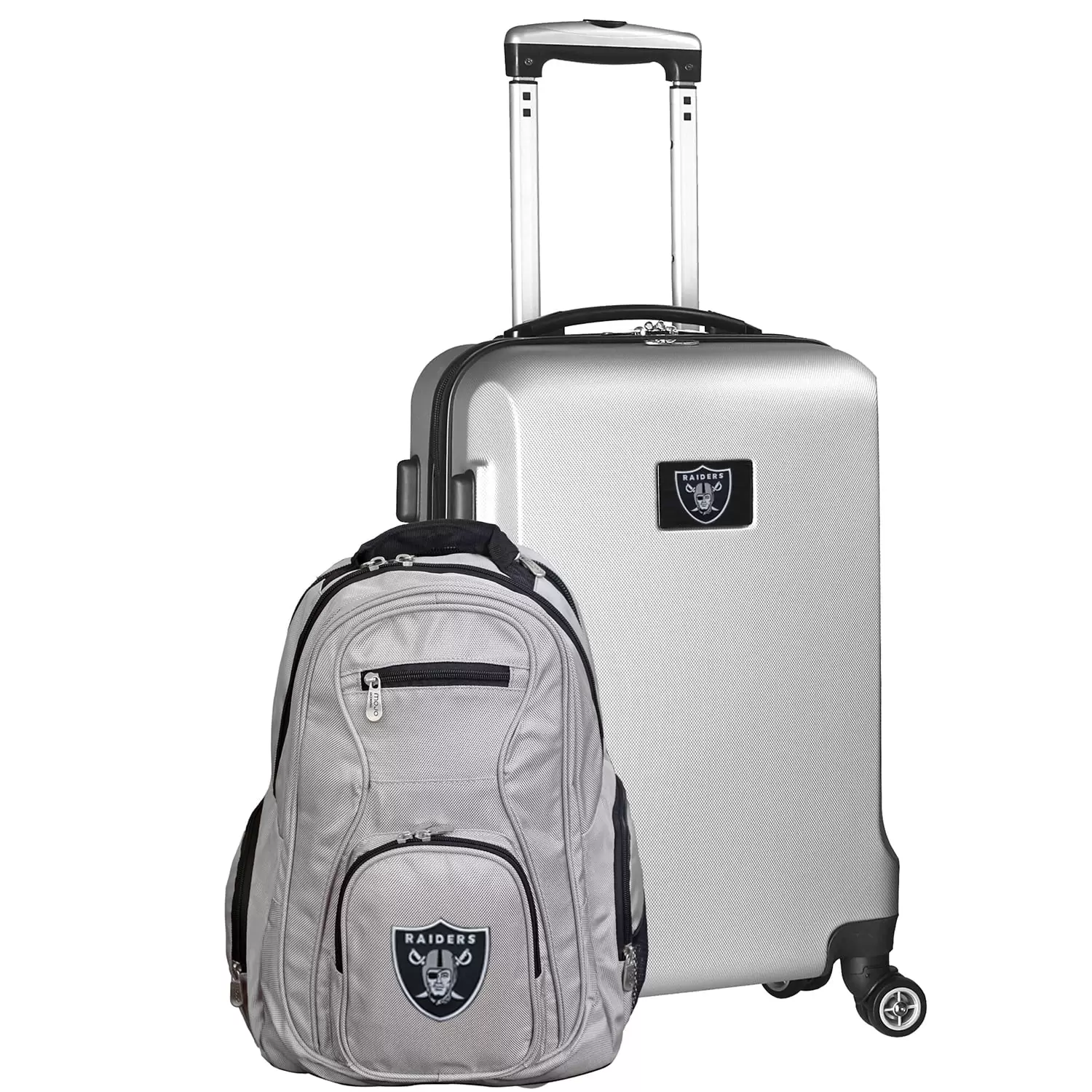 MOJO Silver Las Vegas Raiders 2-Piece Backpack & Carry-On Set