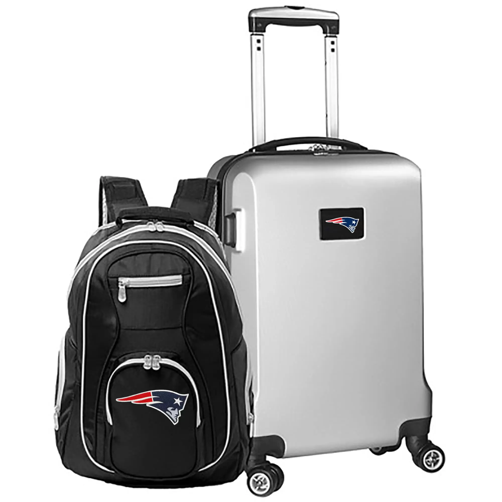 MOJO Silver New England Patriots 2-Piece Backpack & Carry-On Set