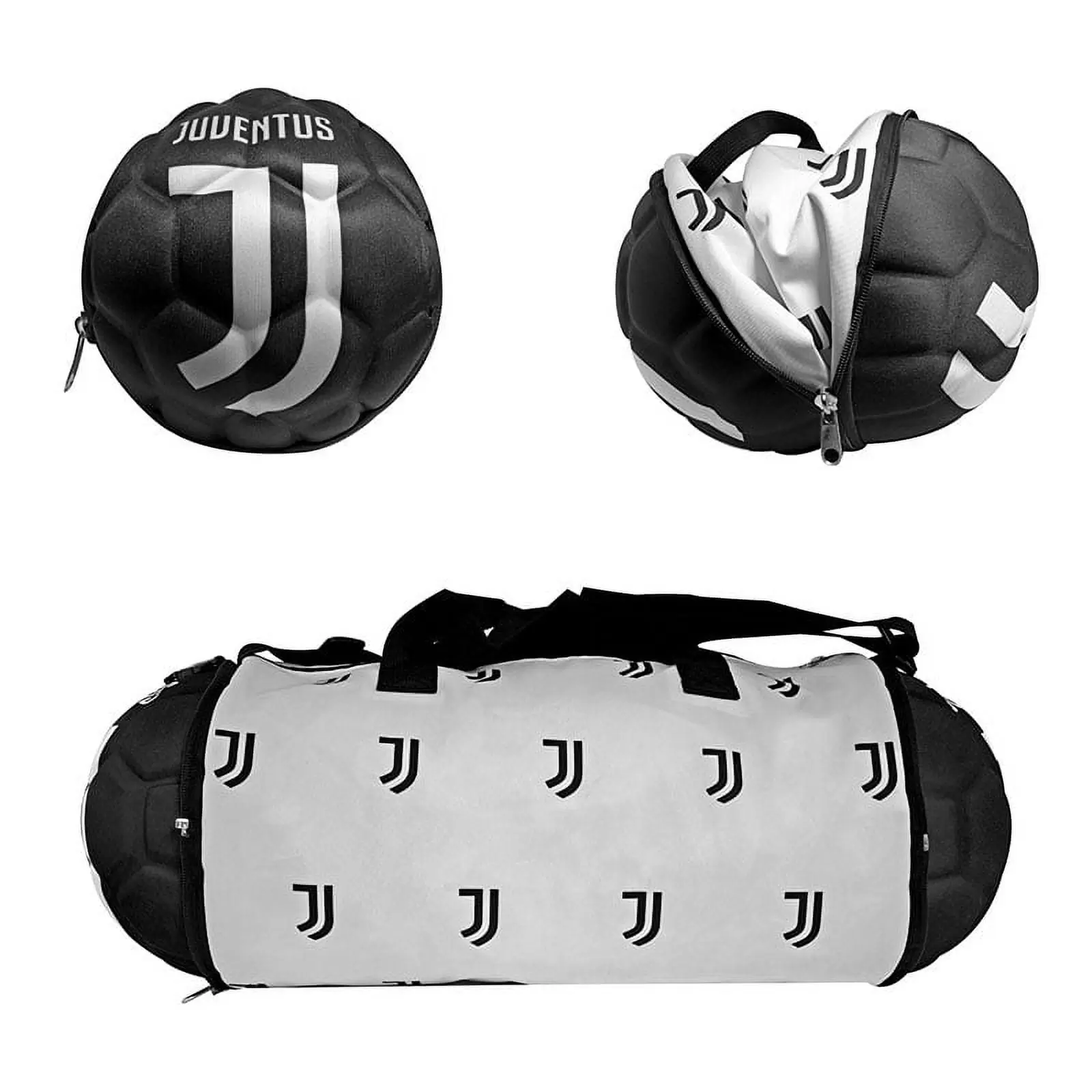 Maccabi Art Official Juventus FC Soccer Ball Shaped Duffel Bag for Sports