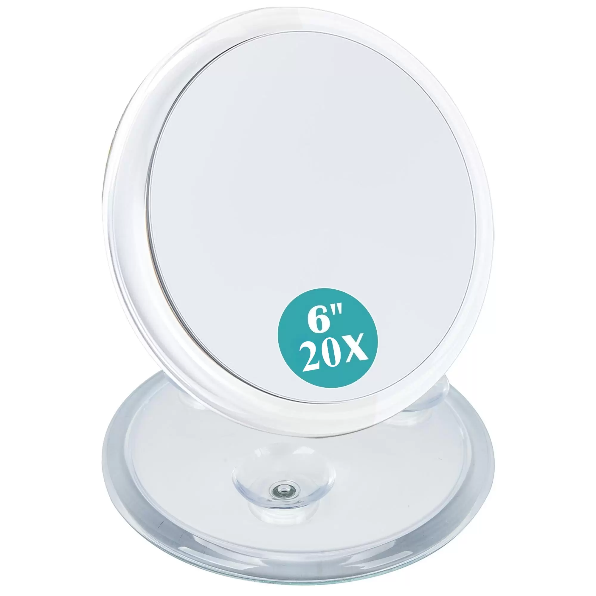 Magnifying Mirror with Suction Cups.20x Magnification.6 Vanity Mirror Set for Precise Details of Makeup.Easy for Mounting.Clear.B Beauty Planet