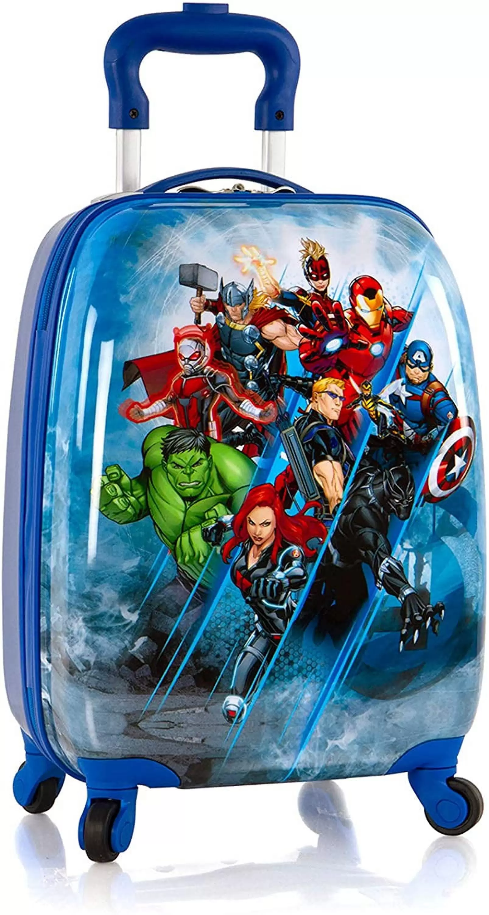 Marvel Avengers Hardside Spinner Rolling Luggage for Kids - 18 Inch[Blue]