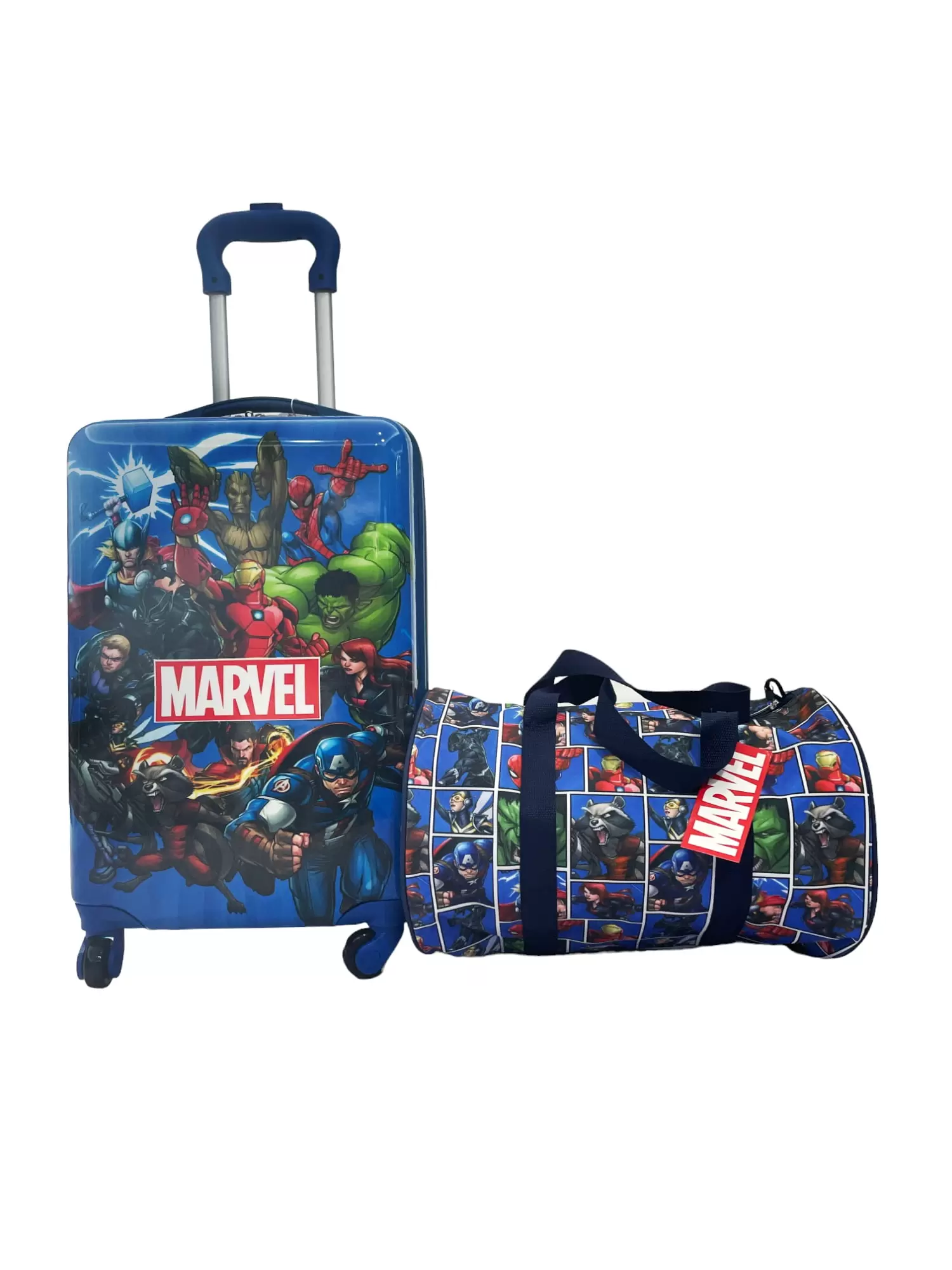 Marvel Avengers Kid's 18 ABS Hard-Side Spinner Luggage with Duffel Set