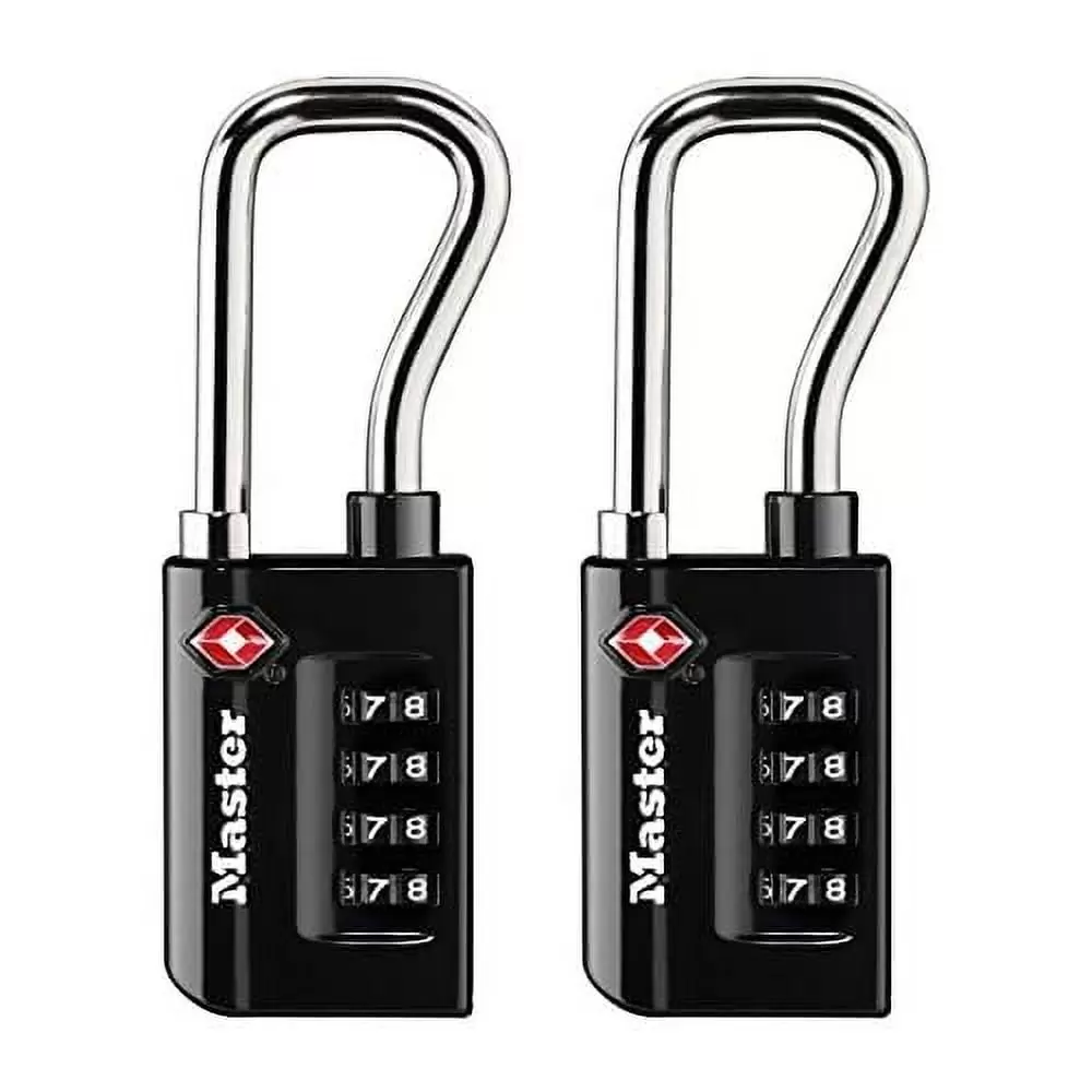 Master Lock Pack of 2 Set Your Own Combination TSA Approved Luggage Lock. 2 Pack. Black