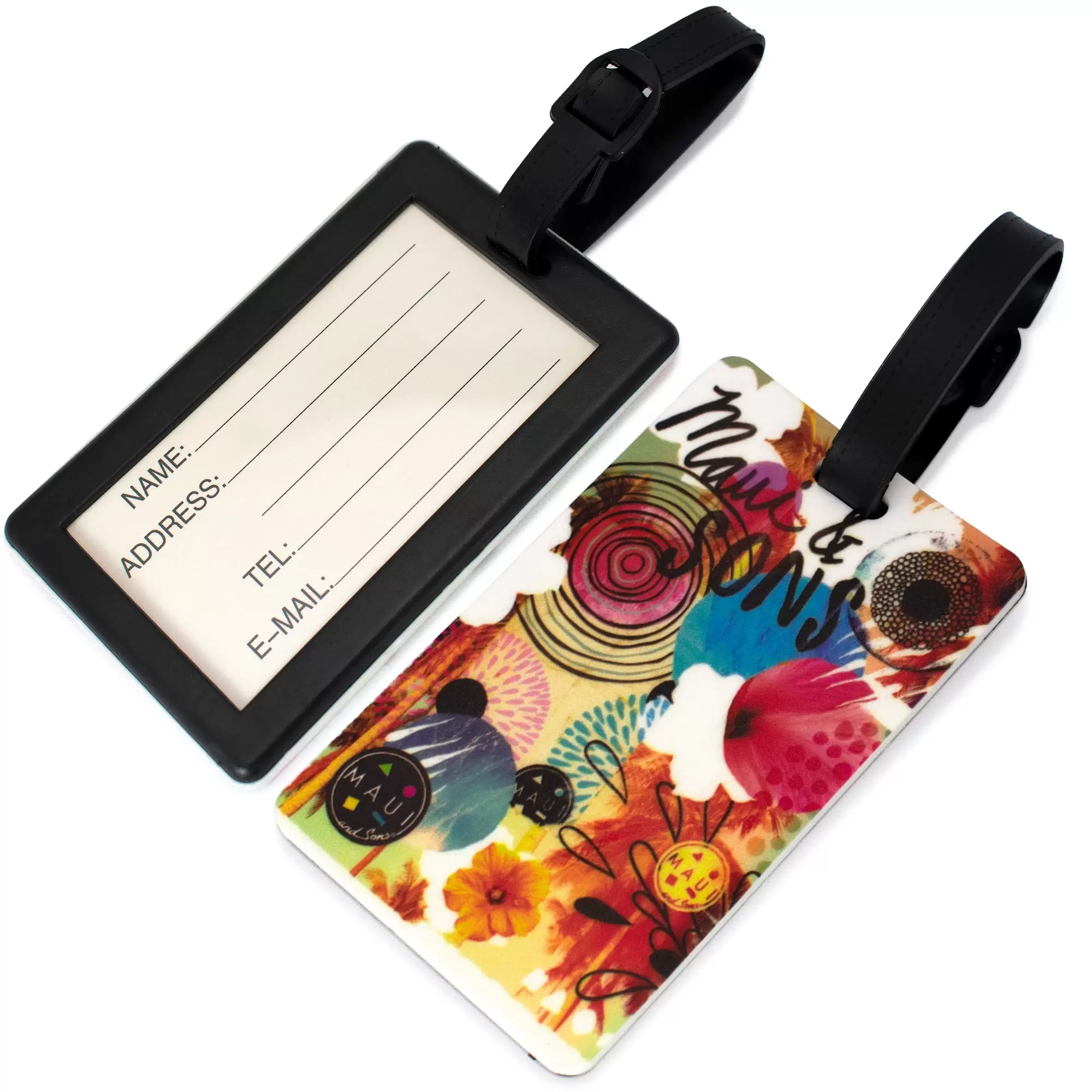 Maui and Sons Surfer Collection Luggage Tag - Pair (Spring Vibes)