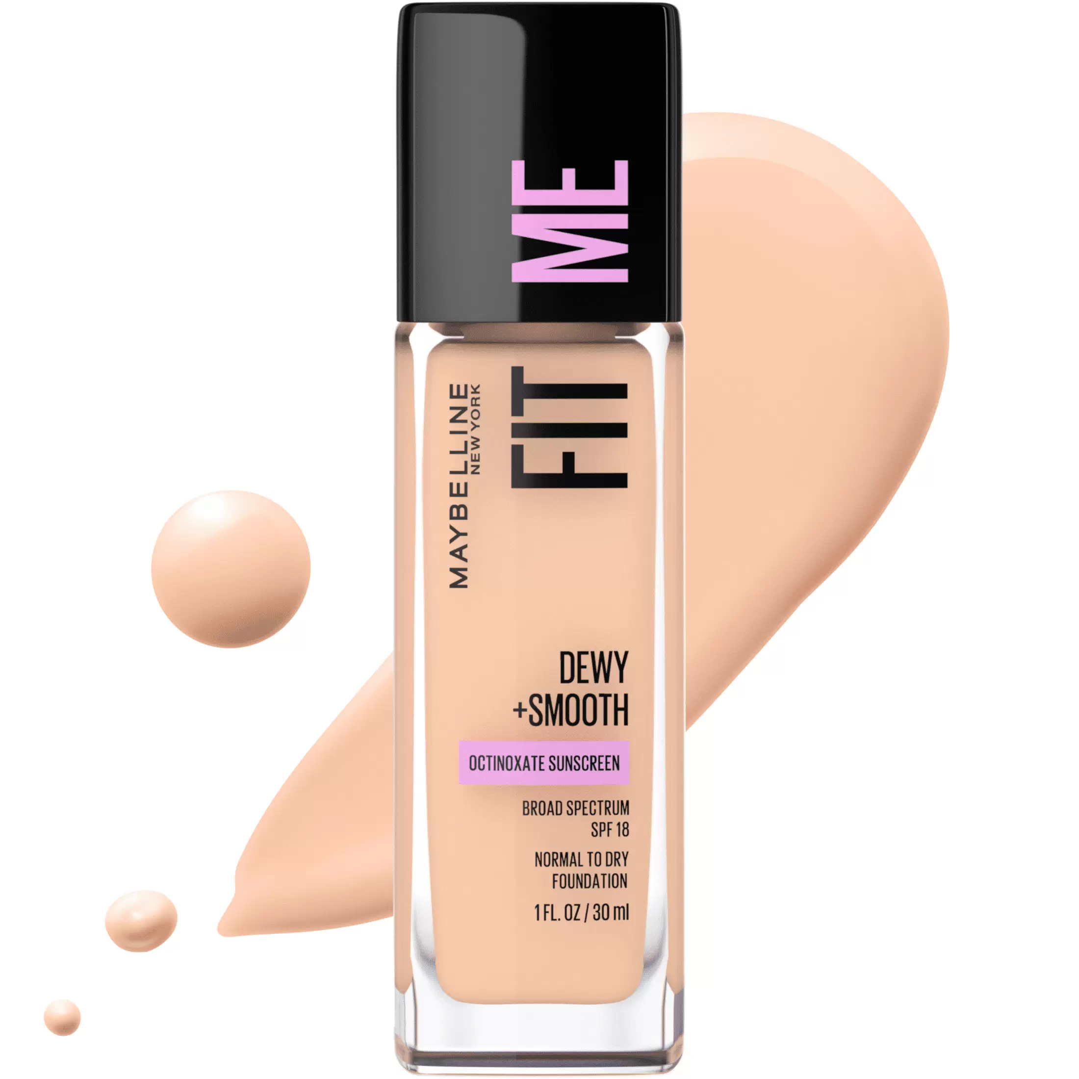 Maybelline Fit Me Dewy and Smooth Liquid Foundation. 115 Ivory. 1 fl oz