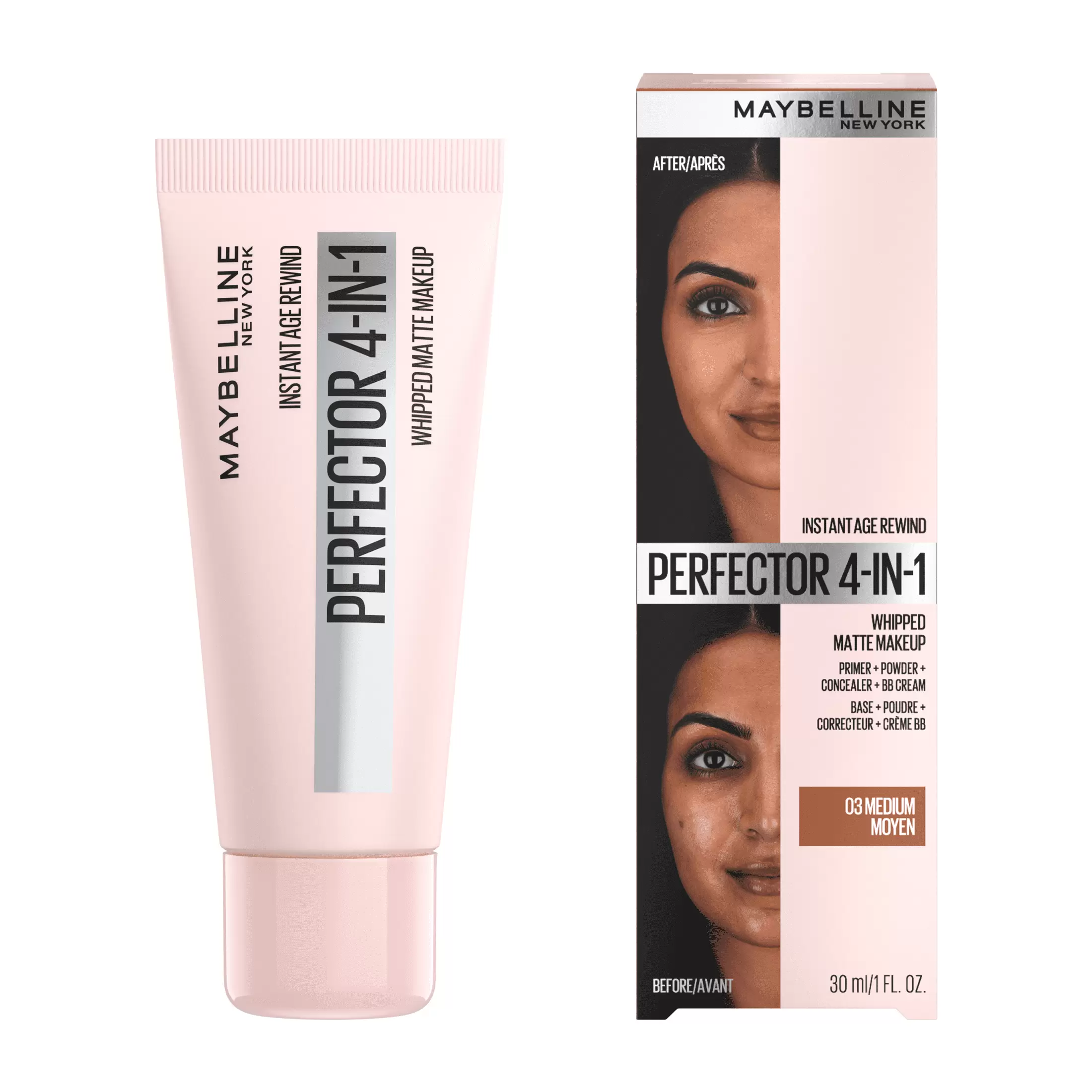 Maybelline Instant Age Rewind 4-In-1 Matte Foundation Makeup. Medium. 1 fl oz