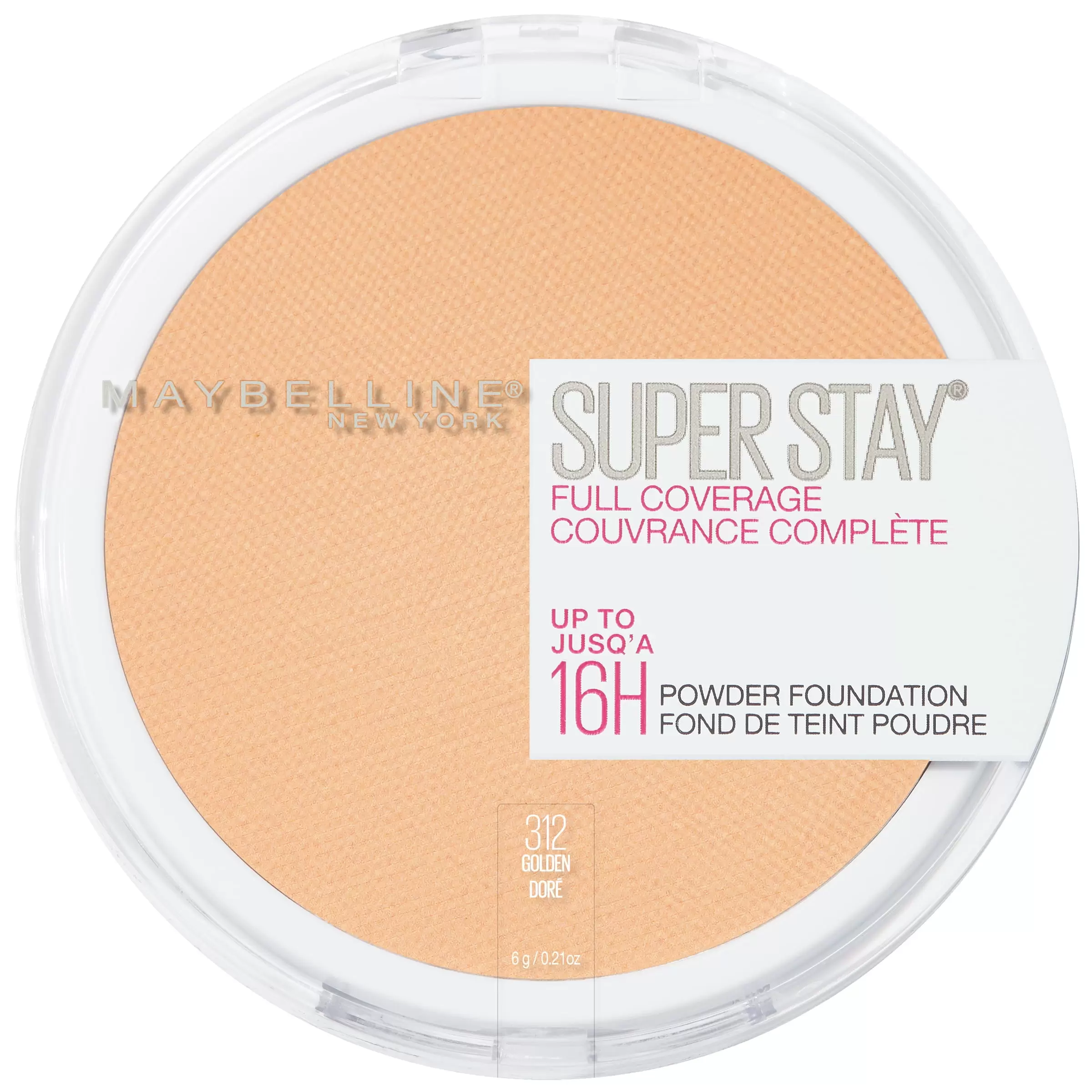 Maybelline Super Stay Powder Foundation Makeup. Full Coverage. 312 Golden. 0.21 oz