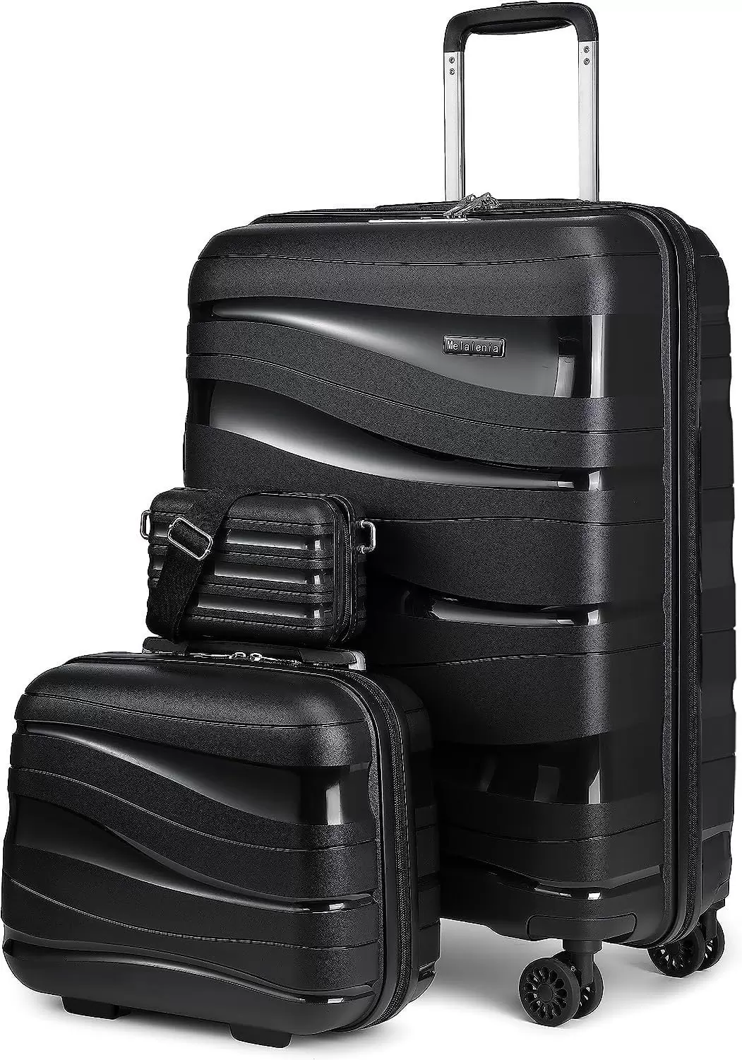 Melalenia Luggage Carry on Luggage PP Material Luggage with Spinner Wheels. 22x14x9 Airline Approved