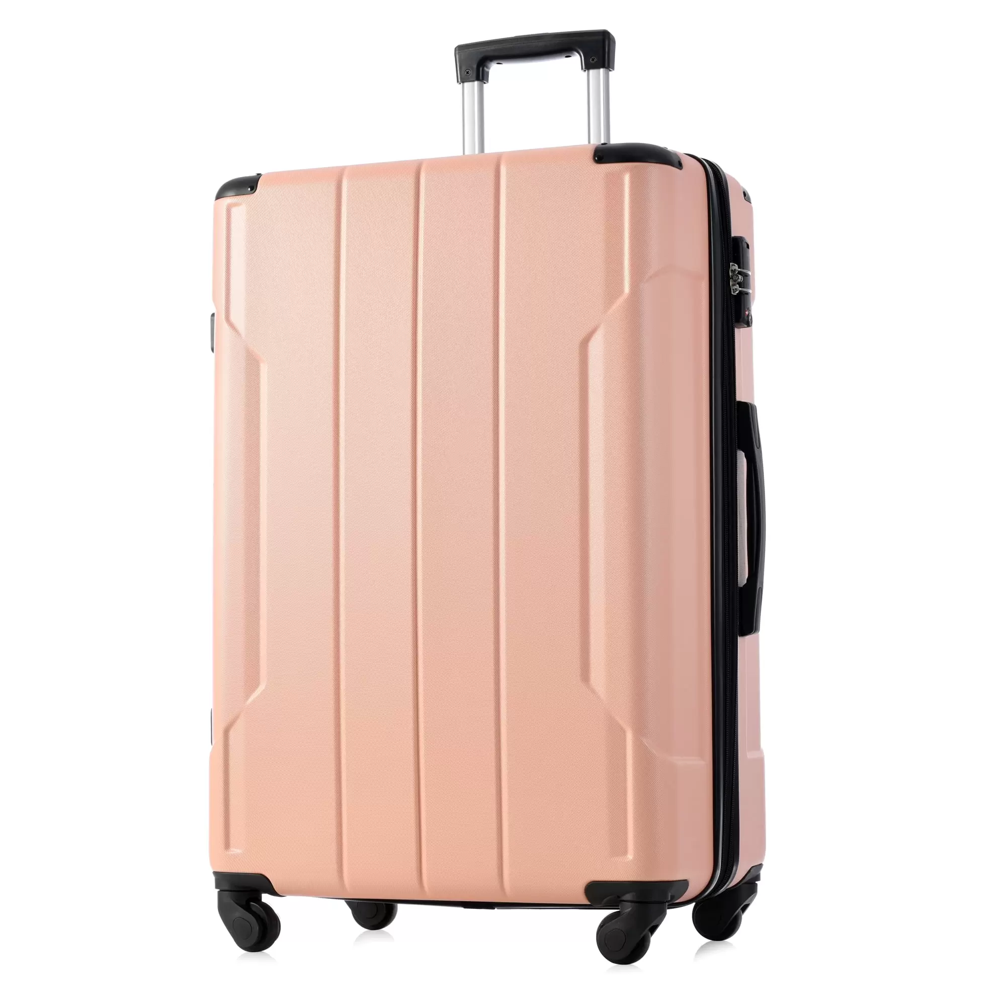 Merax 20 Hardside Check Luggage. Pink