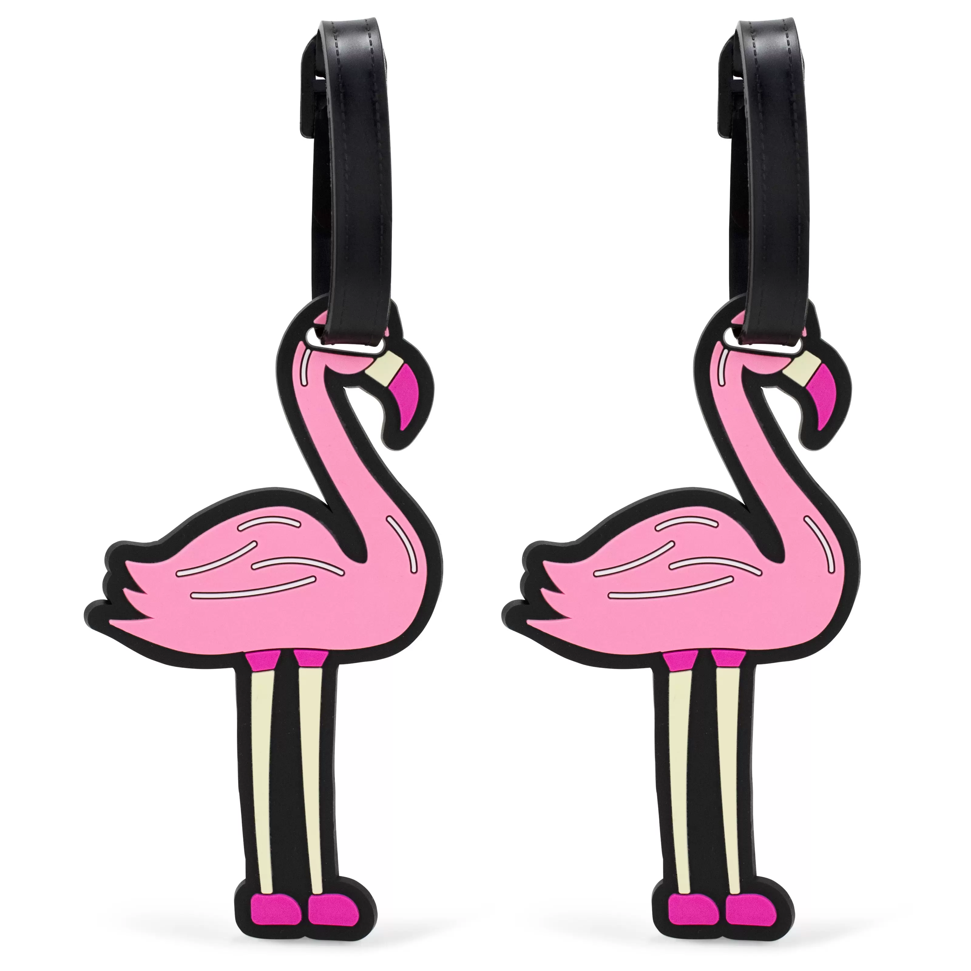 Miami CarryOn Flamingo Luggage Tags - Set of 2