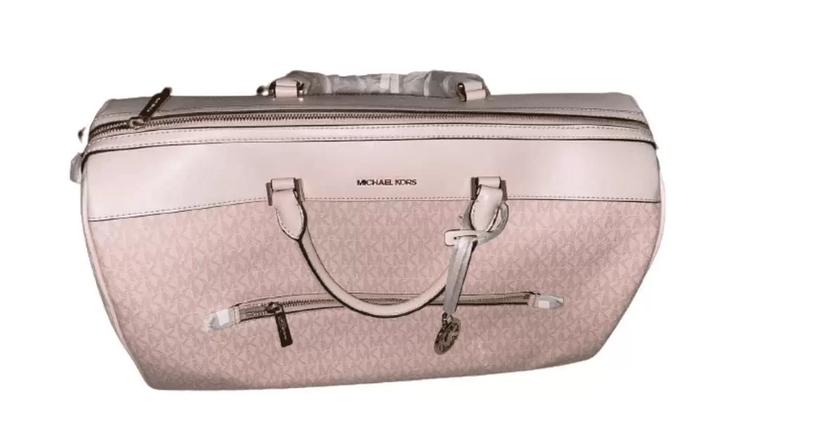 Michael Kors Womens Extra Large Top Zip Duffle Bag (Dark Powder Blush)