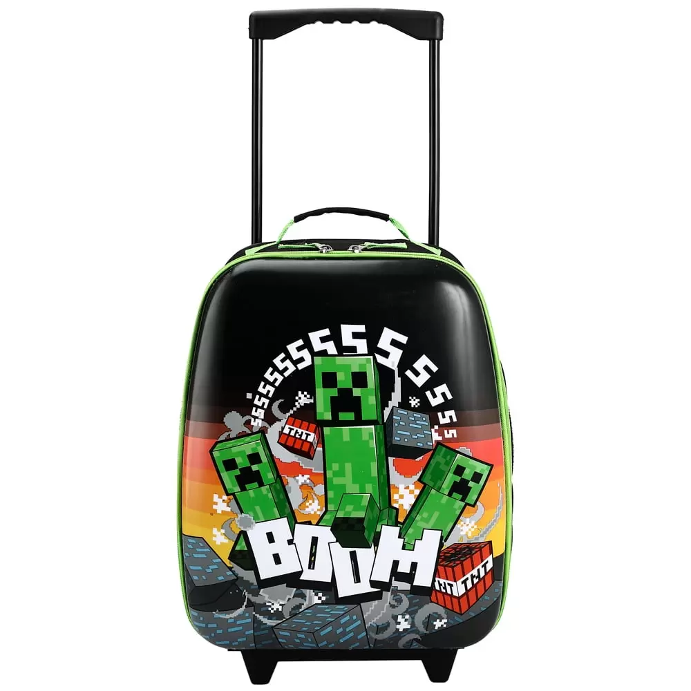 Minecraft Collapsible 16 Hard Case Youth Rolling Luggage