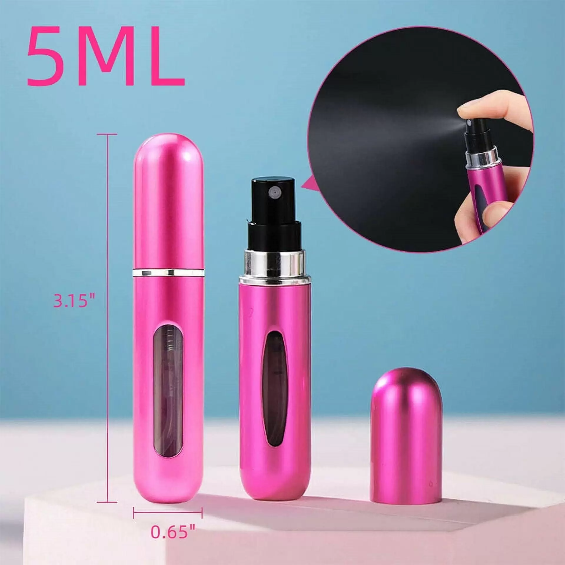 Mini Refillable Travel Portable Perfume Atomizer Bottle Spray Pump Case