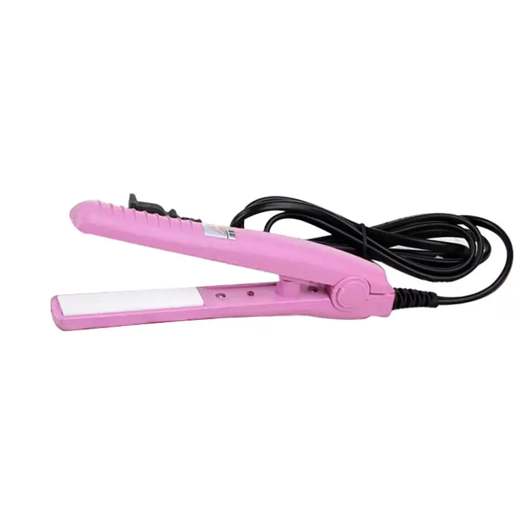 Mini Travel Woman Ceramic Portable Ceramic Hair Straightener Pink