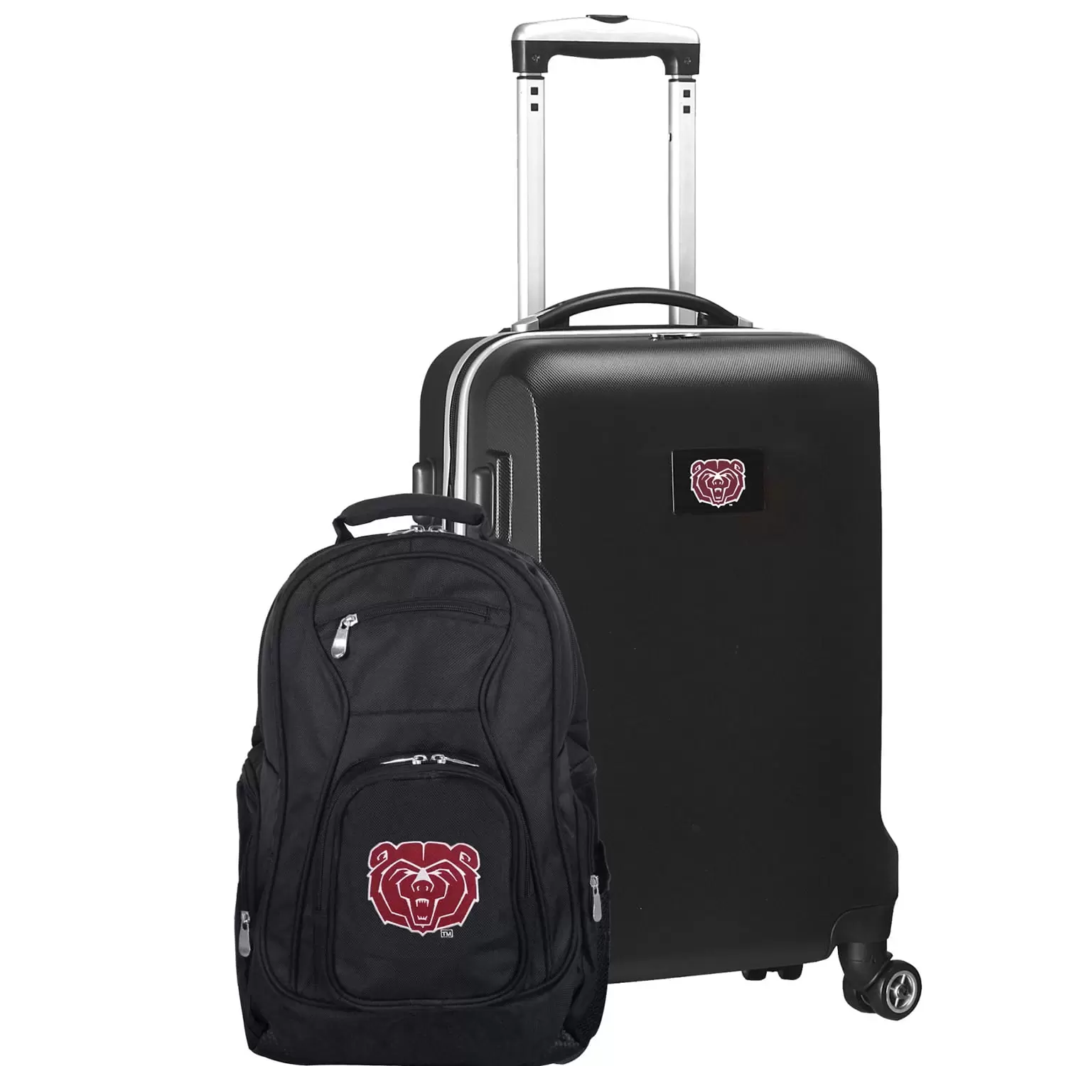 Missouri State University Bears Deluxe 2-Piece Backpack and Carry-On Set - Black