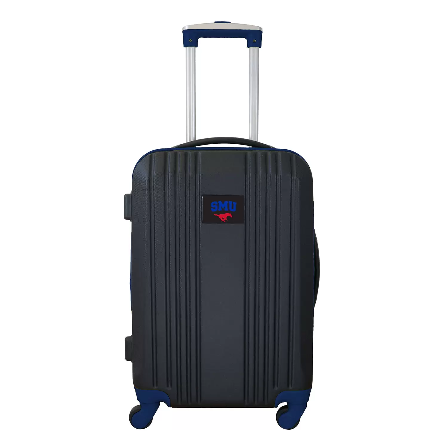 Mojo Outdoors NCAA Southern Methodist Mustangs 21 in. Carry-on Hardcase Two-Tone Spinner