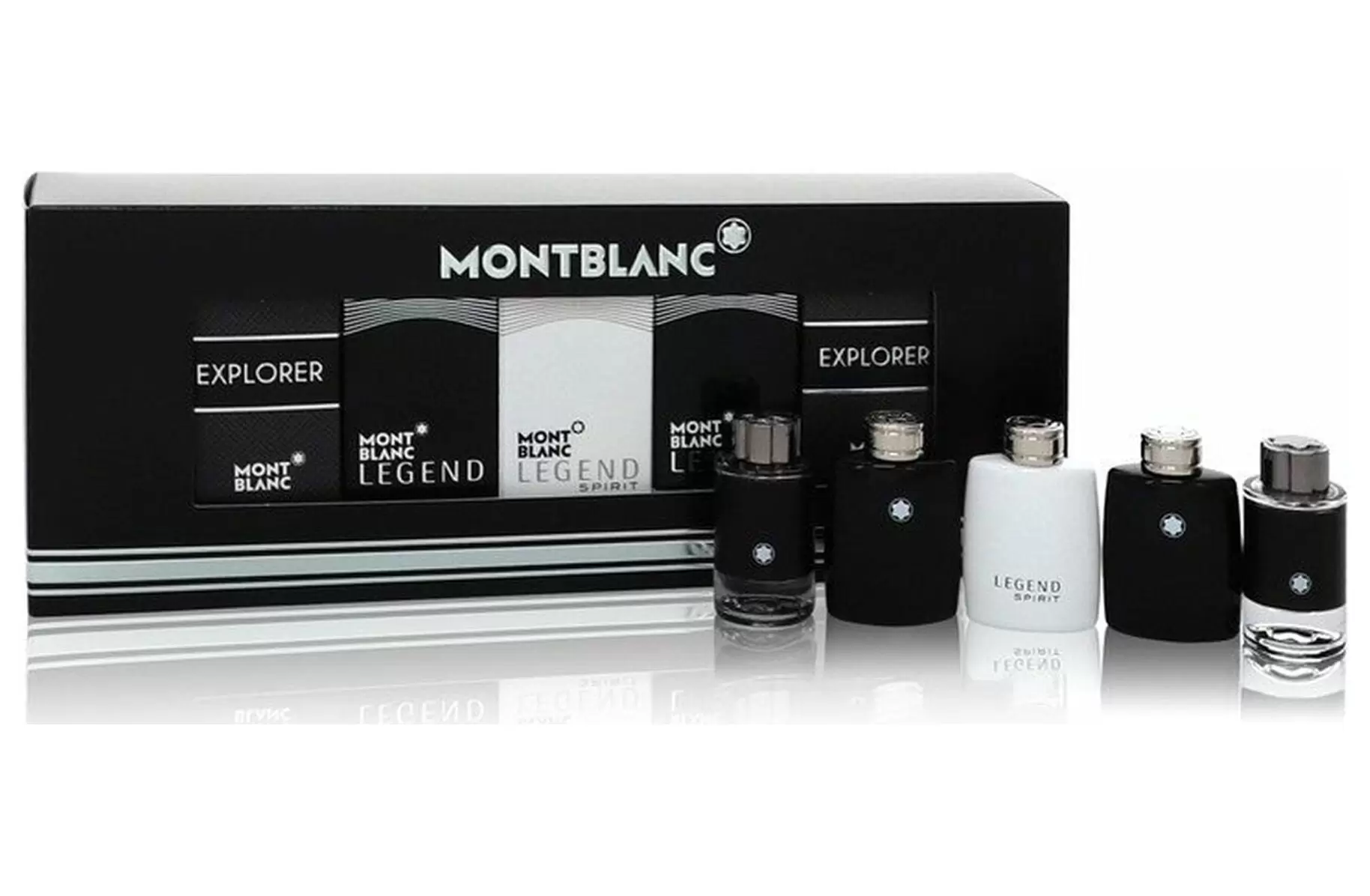 Mont Blanc - Legend - Explorer - Spirit miniature cologne gift set for men mini New in Box NIB