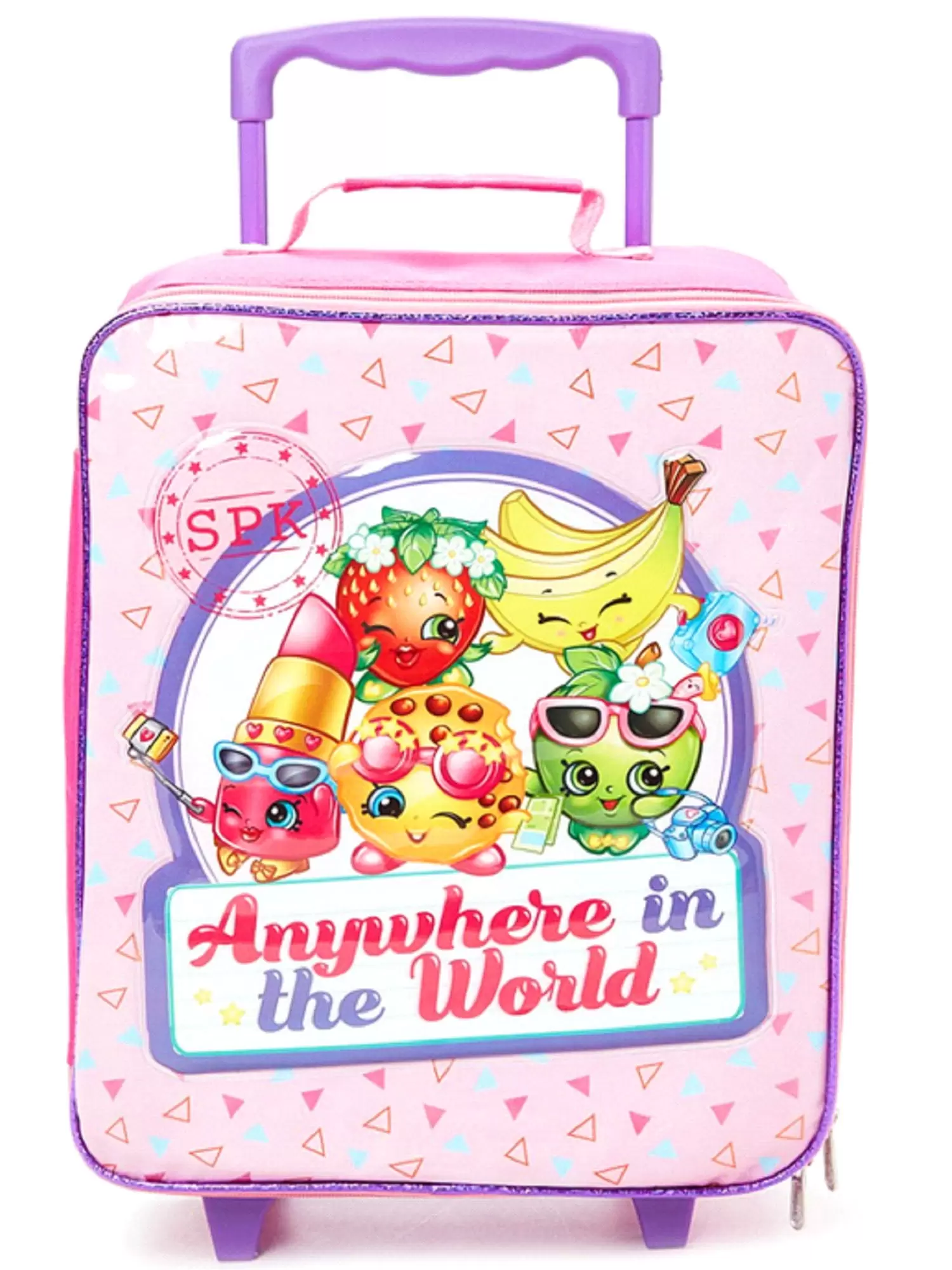 Moose Shopkins Pilot Case Anywhere in the World Pink Rolling Luggage