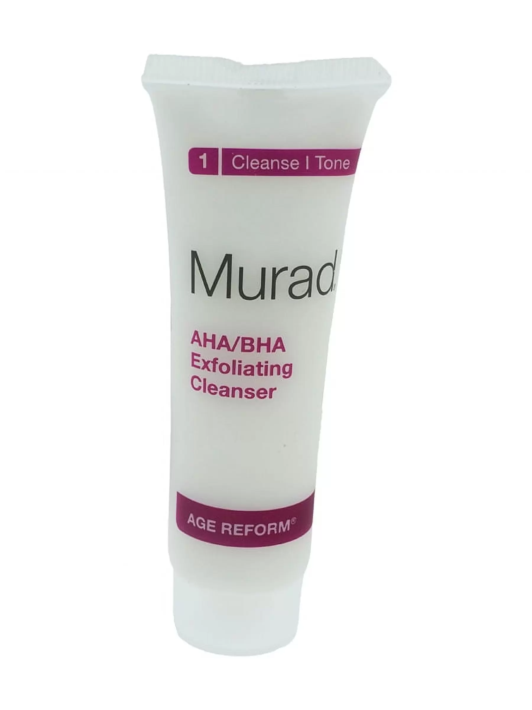 Murad AHA/BHA Exfoliating Cleanser. Step 1 Cleanse/Tone. 1.0 fl oz (30 ml) Travel Size