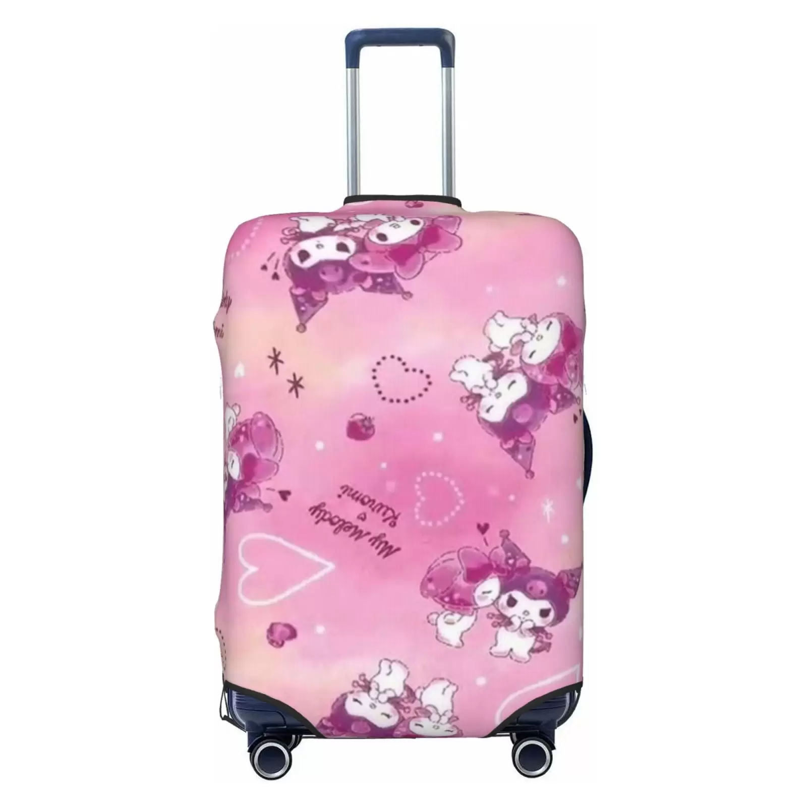 My Melody Protective Suitcase Cover Elastic Travel Luggage Cover Organizers Fits Small