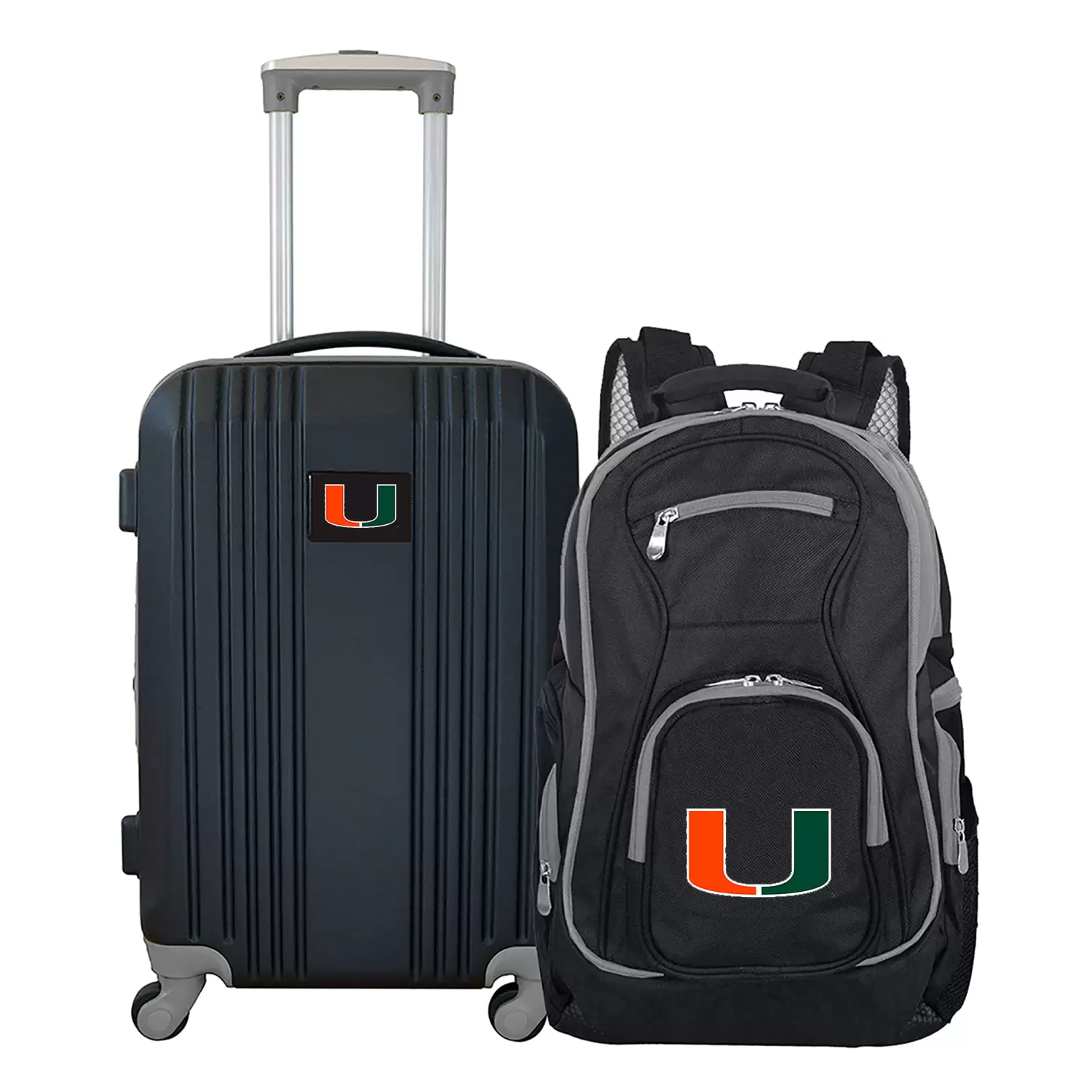 NCAA Miami Hurricanes 2-Piece Luggage and Backpack Set