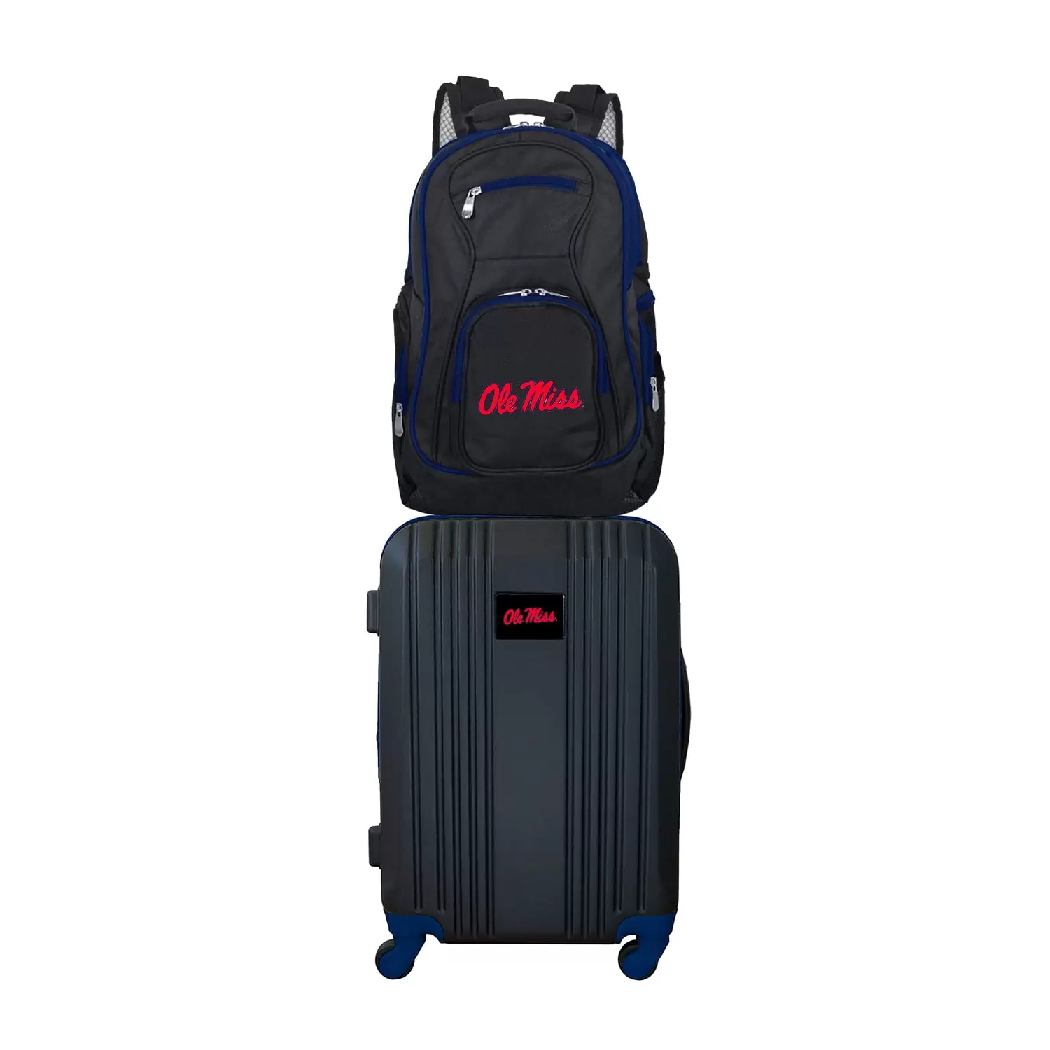 NCAA Mississippi Ole Miss 2-Piece Luggage and Backpack Set