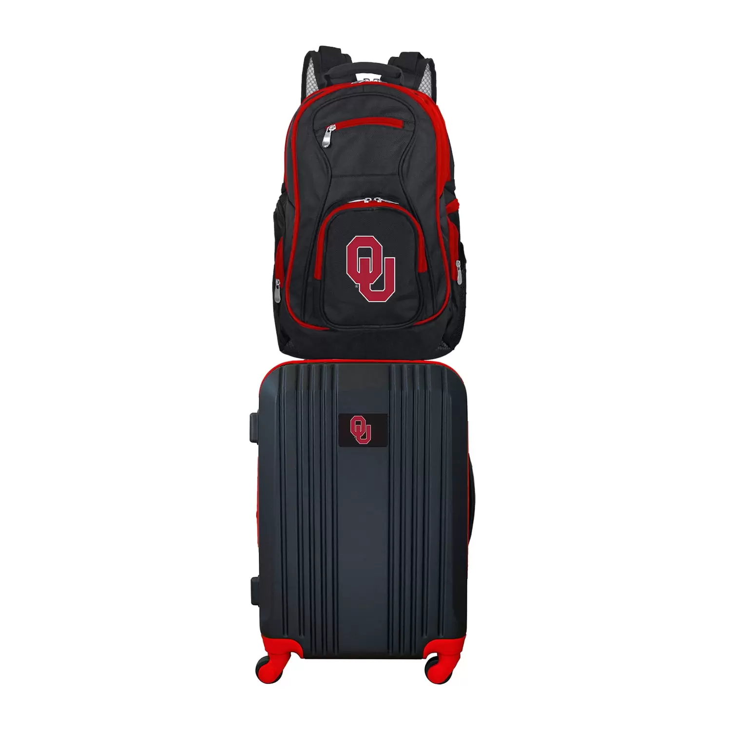 NCAA Oklahoma Sooners 2-Piece Luggage and Backpack Set