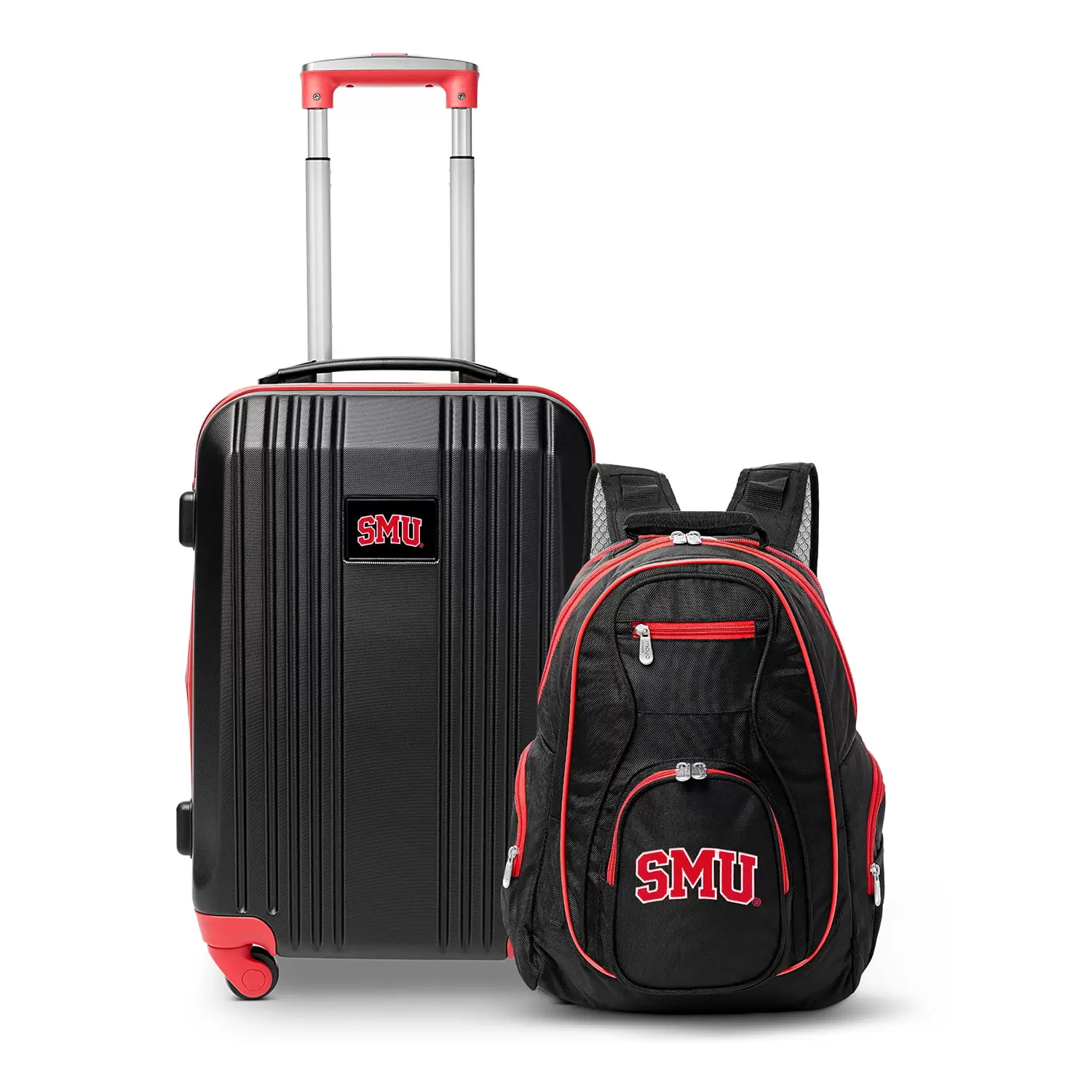 NCAA Southern Methodist Mustangs 2-Piece Luggage and Backpack Set