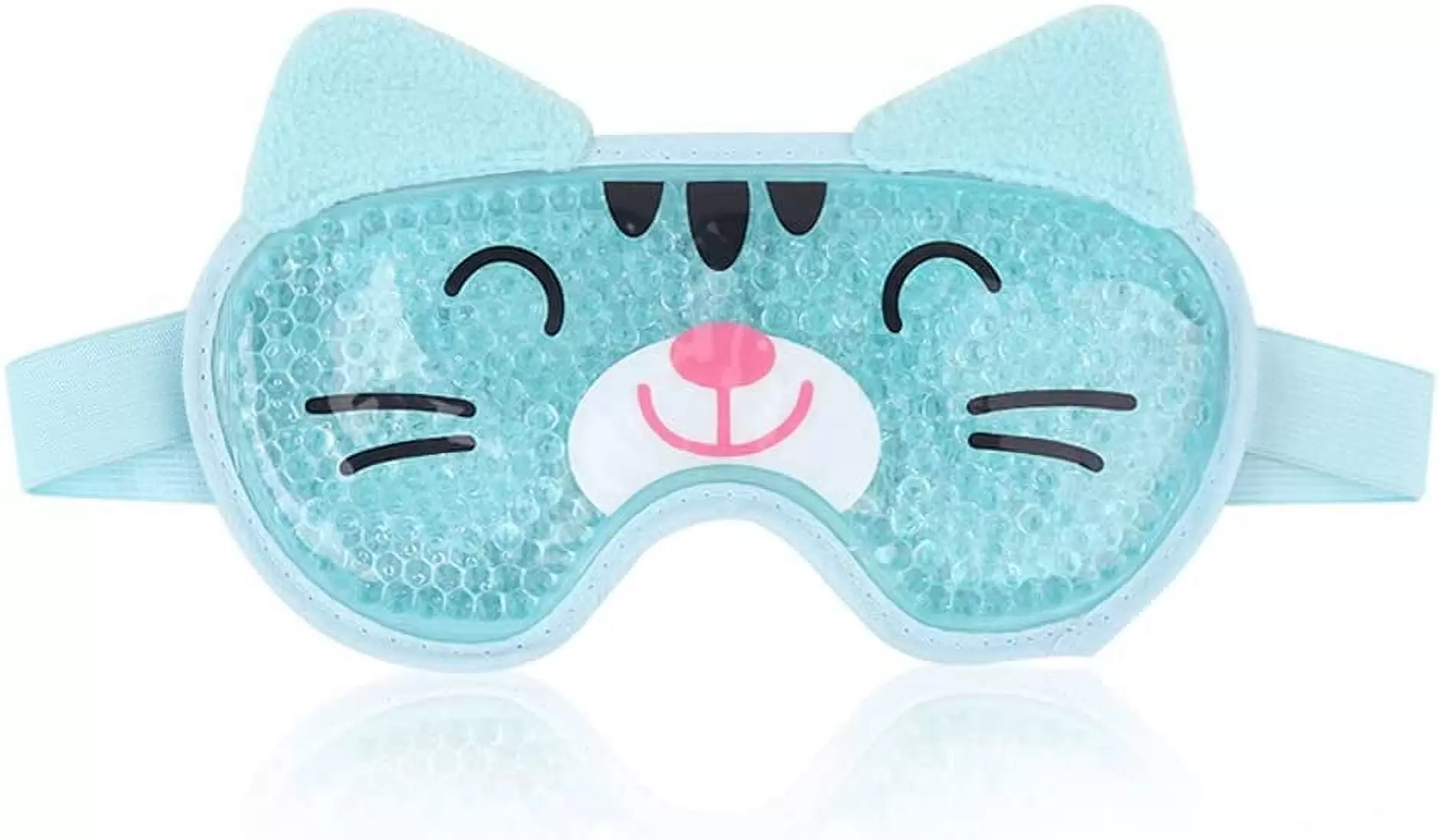 NEWGO Ice Pack for Eyes Cold Compress Reusable Hot Cold Gel Eye Mask with Soft Plush Backing for Kids Girl