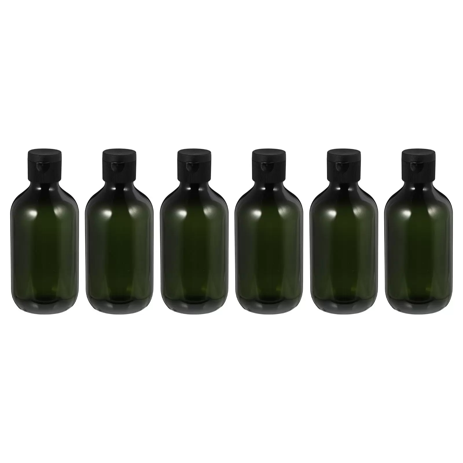 NUOLUX 6pcs 300ml Plastic Empty Bottles Refillable Cosmetic Bottles Make Up Container