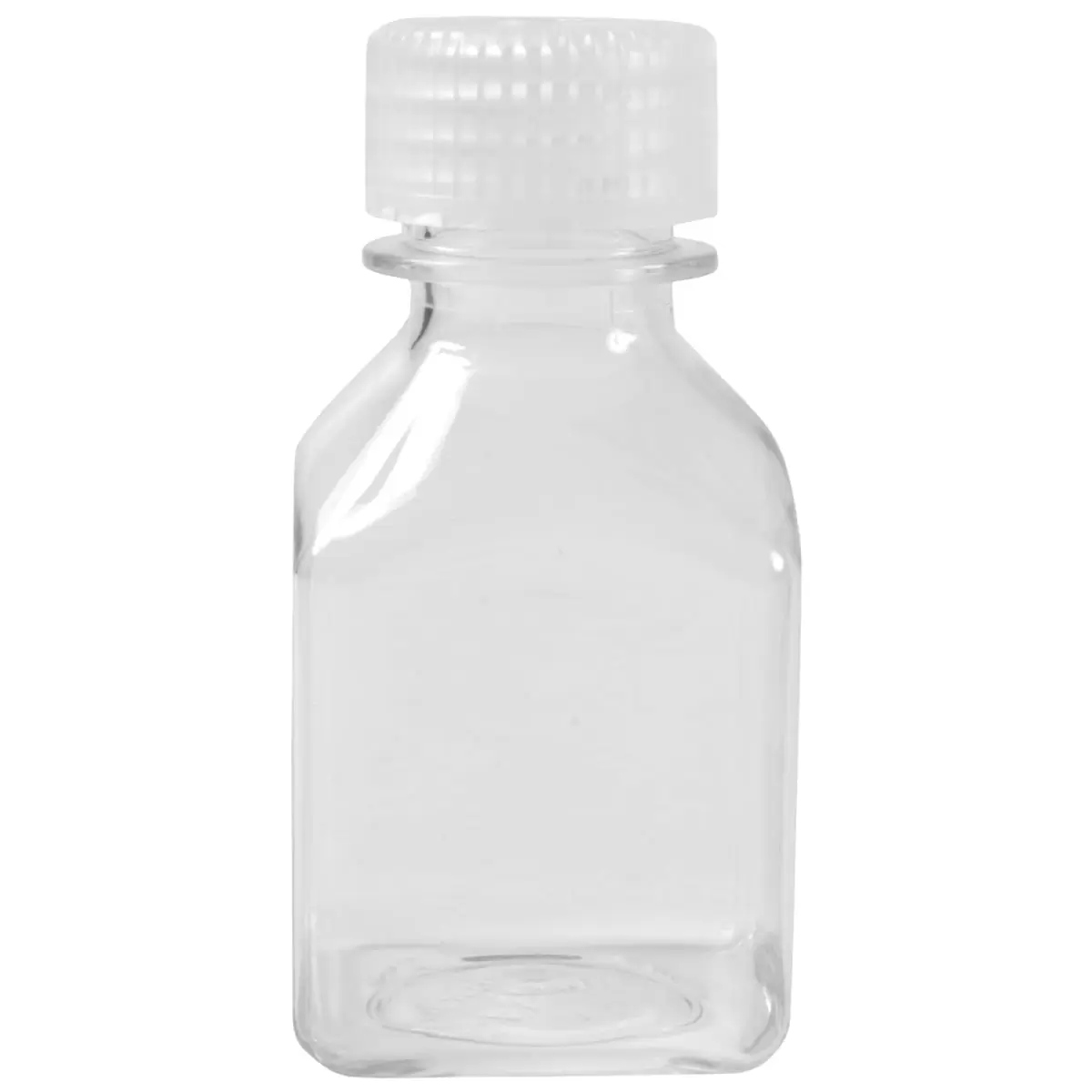 Nalgene Transparent Lexan Polycarbonate Square Storage Bottle - 2 oz. - Clear